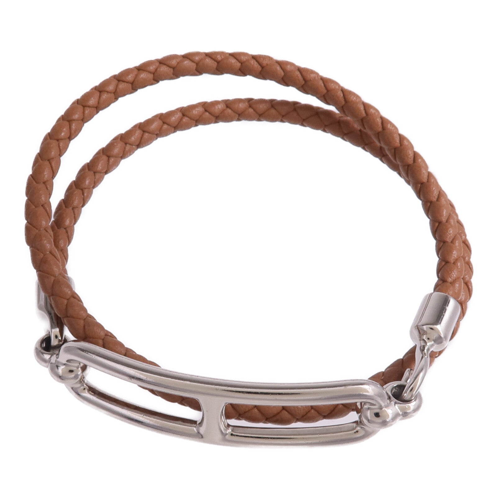 HERMES Swift皮革Roulis Double Tour銀扣手帶