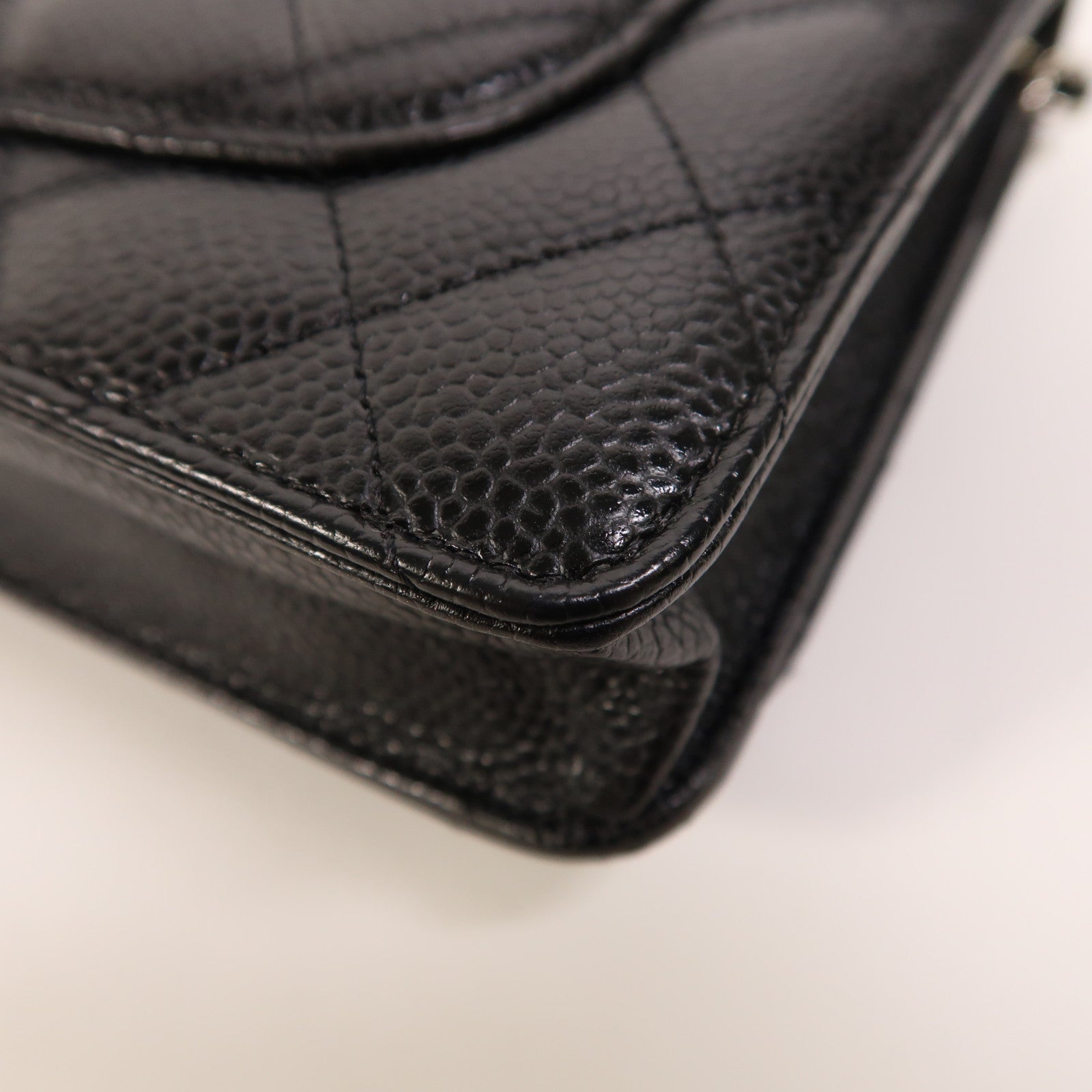 CHANEL 牛皮皮革WOC Wallet On Chain銀扣鏈帶肩背袋