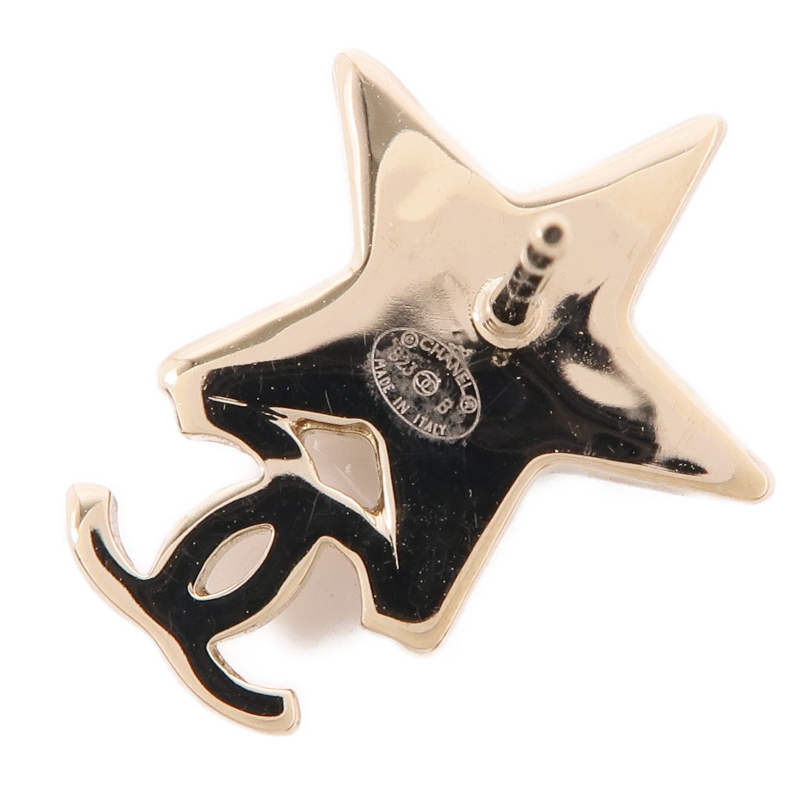 CHANEL CC Earrings Metal Clear/Silver