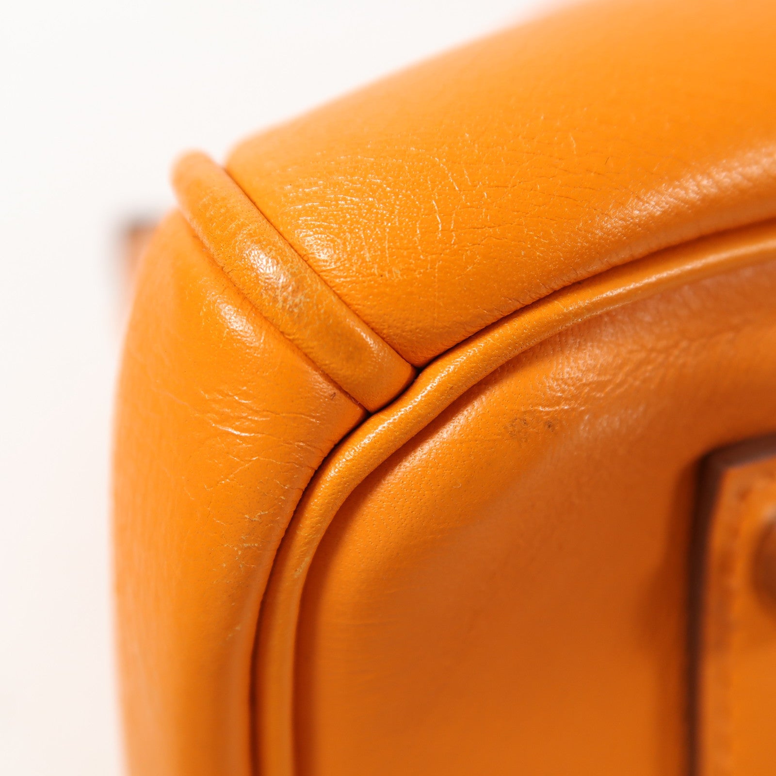 HERMES Swift皮革Birkin 35銀扣手挽袋Orange橙色