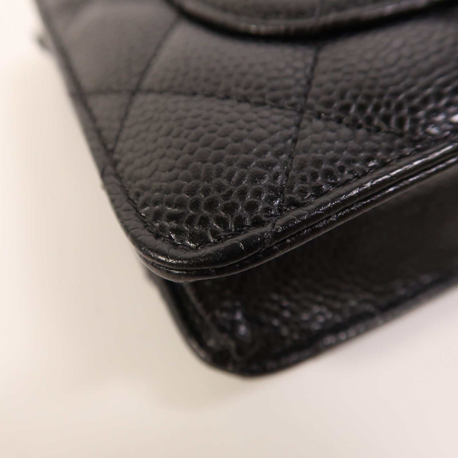 CHANEL 牛皮皮革WOC Wallet On Chain銀扣鏈帶肩背袋