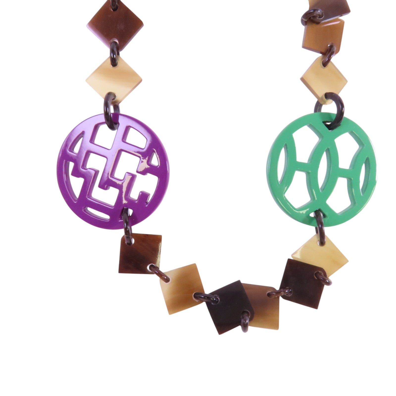 HERMES 水牛角/PVC Horn Necklace項鏈
