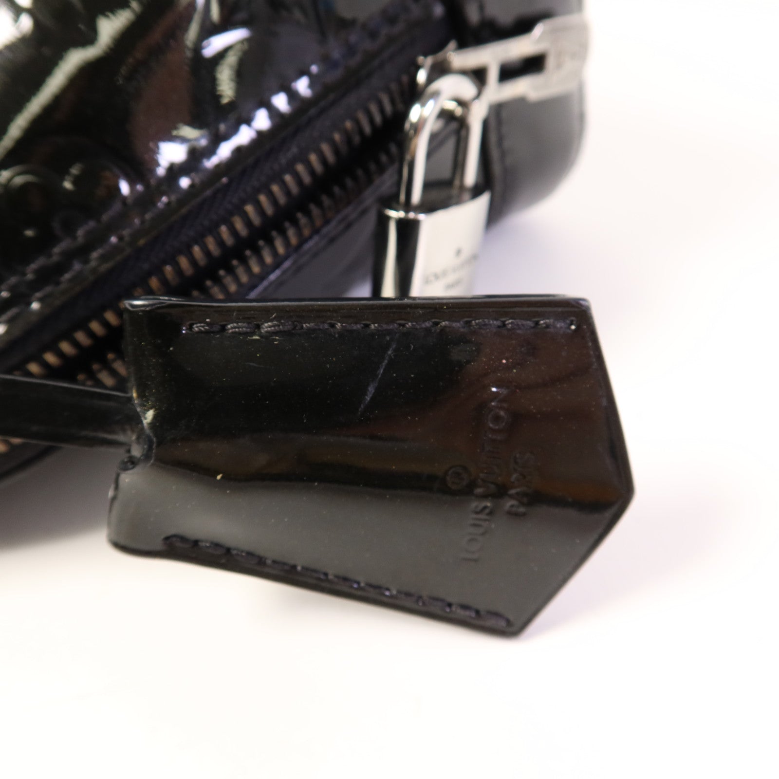 LOUIS VUITTON Vernis Alma BB銀扣手挽肩背兩用袋