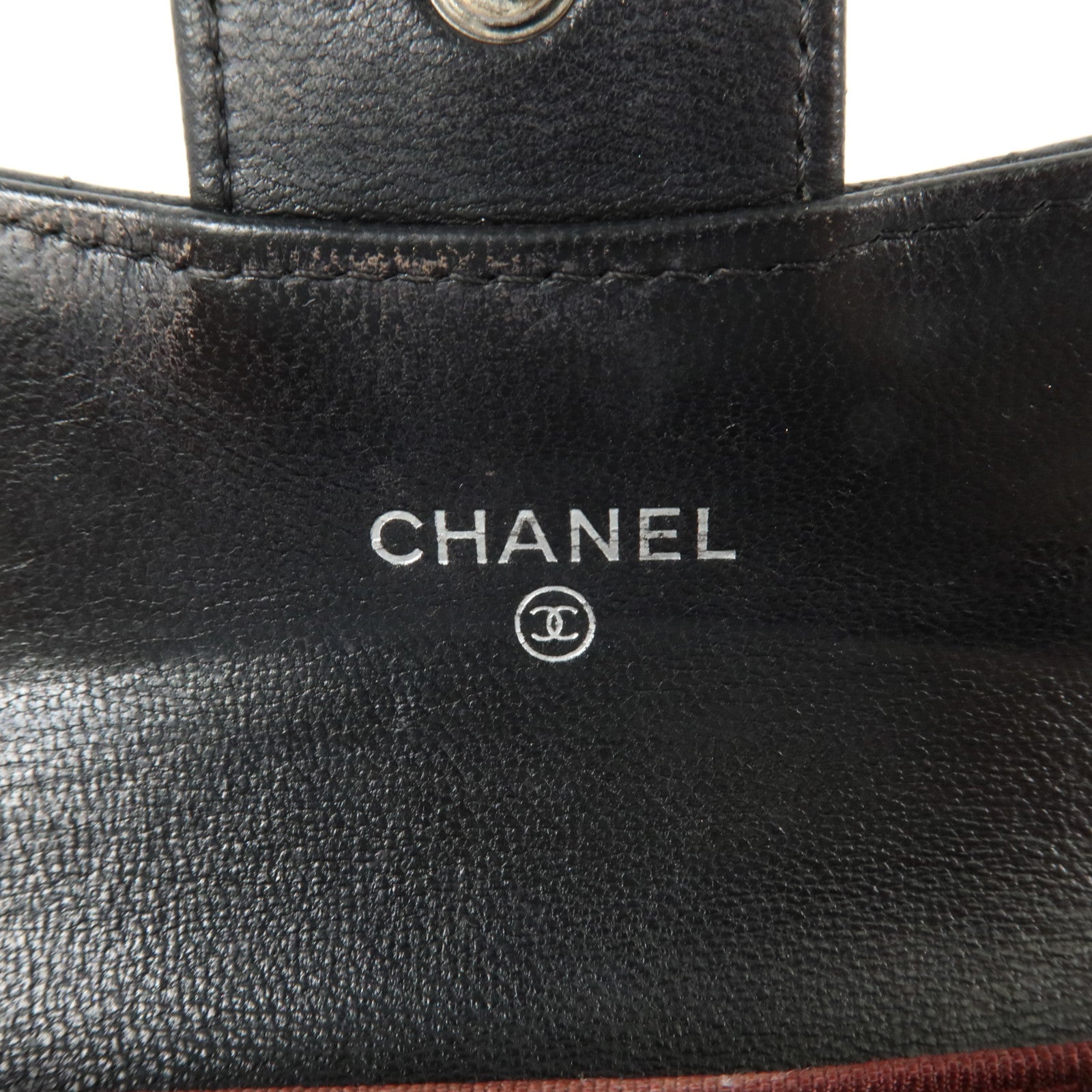 CHANEL 羊皮皮革Card Case銀扣卡片套