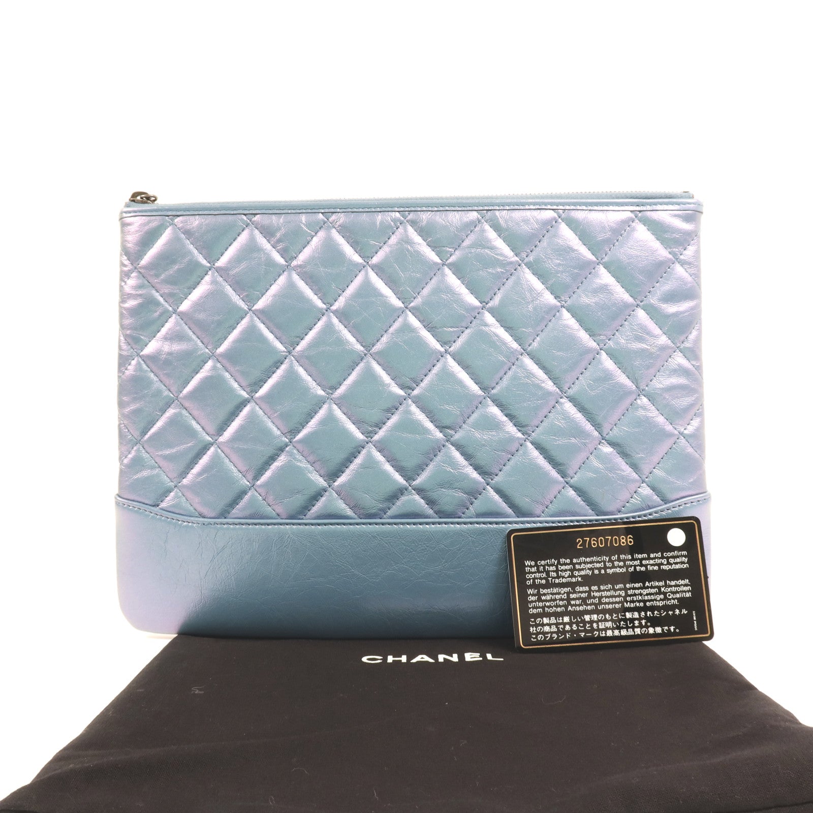 CHANEL 牛皮皮革Clutch金扣手拿包