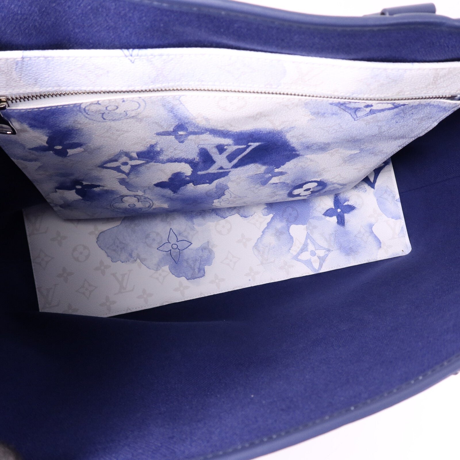 LOUIS VUITTON Monogram Watercolour Weekend Tote GM銀扣手挽肩背兩用袋