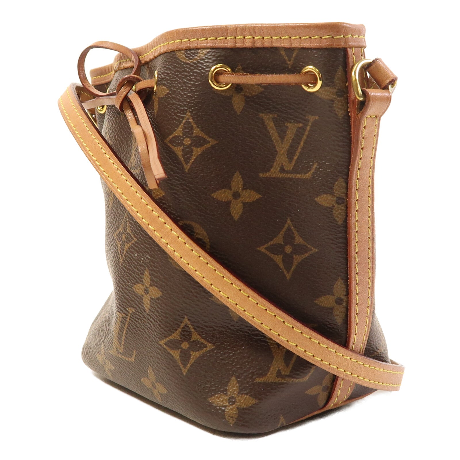 LOUIS VUITTON Monogram Nano Noe金扣肩背袋