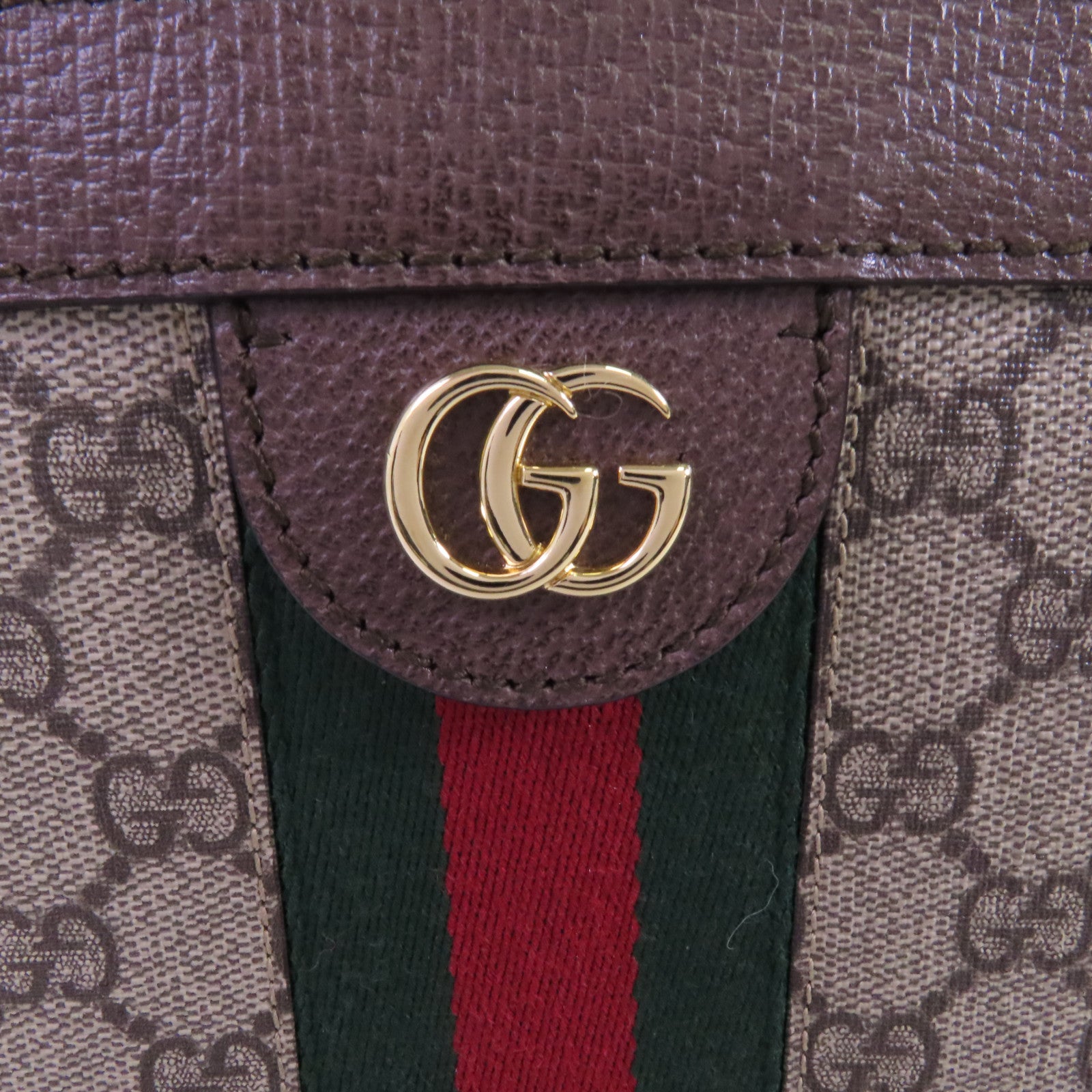 GUCCI 塗層帆布Ophidia GG金扣鏈帶肩背袋