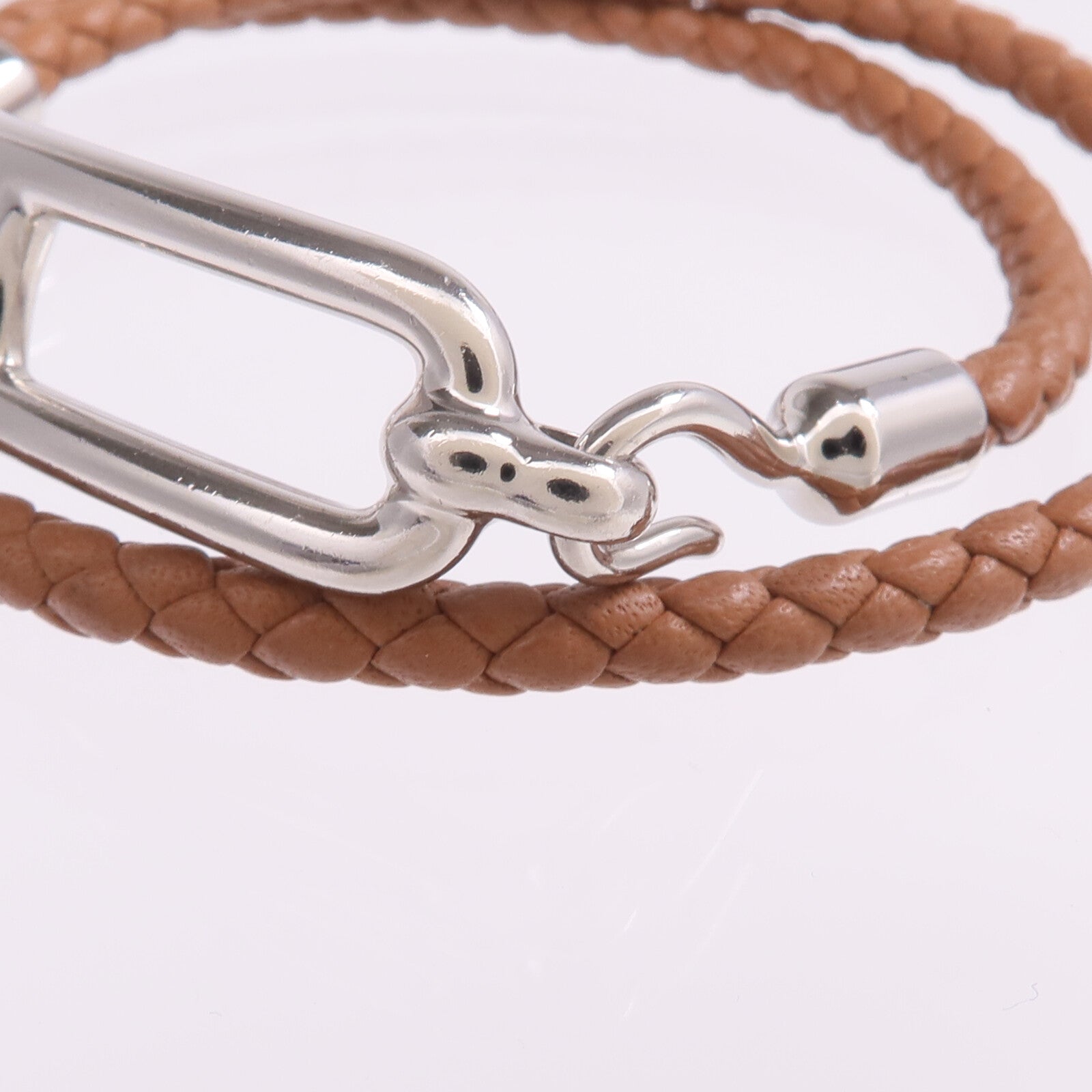 HERMES Swift皮革Roulis Double Tour銀扣手帶