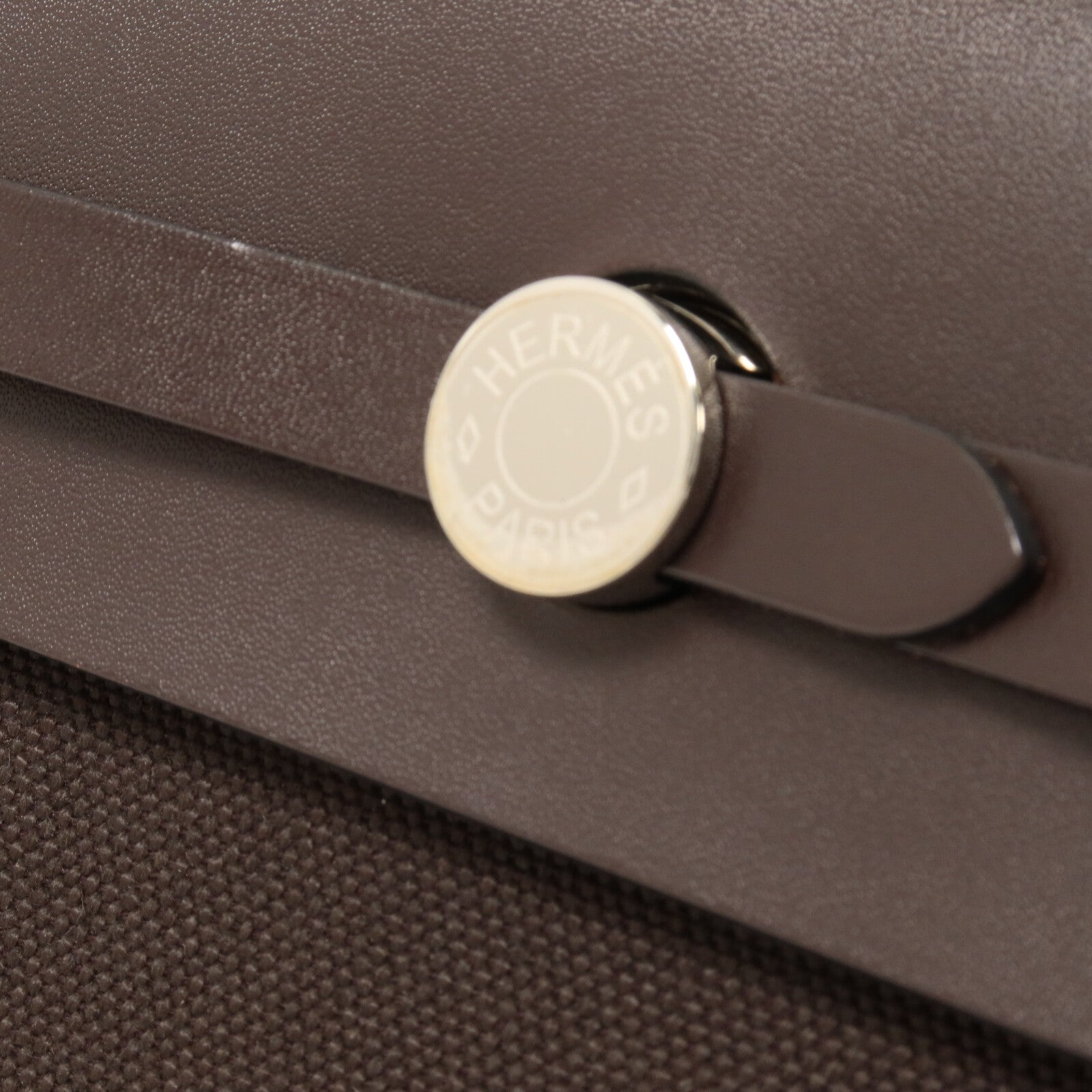HERMES 帆布Mini Herbag肩背袋Ebene
