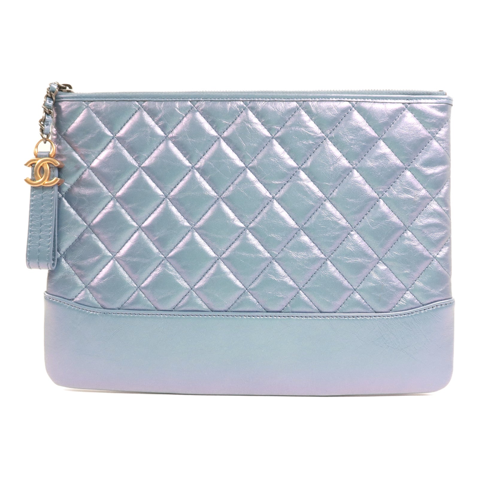 CHANEL 牛皮皮革Clutch金扣手拿包