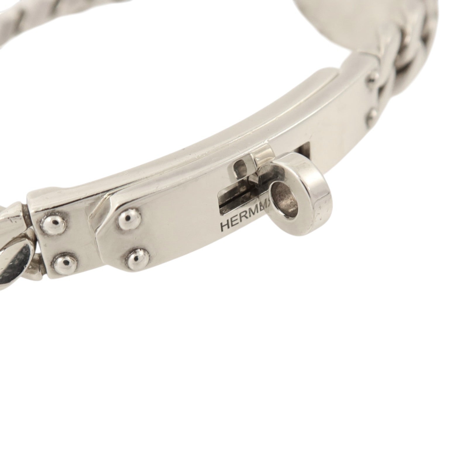 HERMES 925純銀Kelly Gourmette Bracelet SH銀扣手鏈