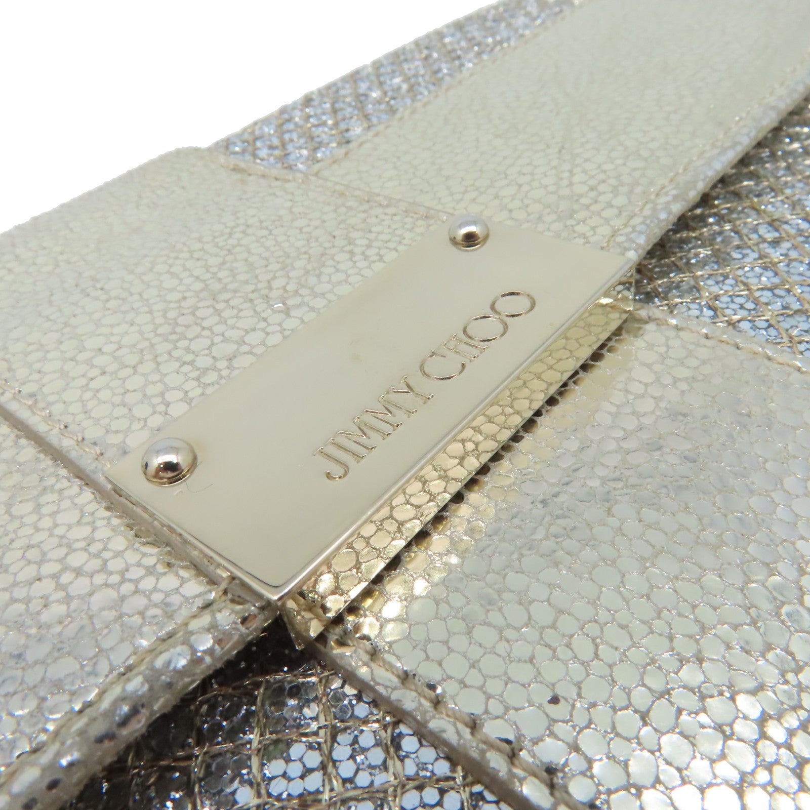 JIMMY CHOO 【激減優惠】金蔥粉Glitter Clutch手拿包金色