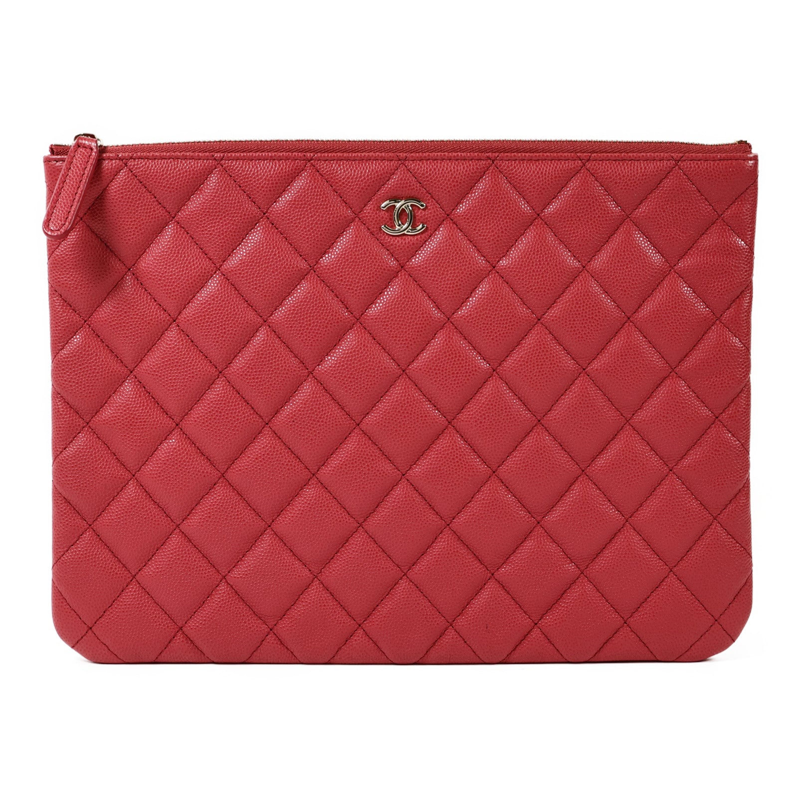 CHANEL 【激減優惠】牛皮皮革Pouch金扣手拿包