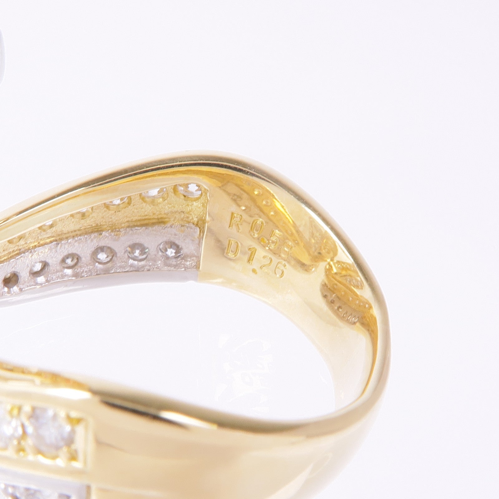 JEWELRY 18K黃金/PT900鉑金Ruby Diamond Ring紅寶石/鑽石戒指US#7.75