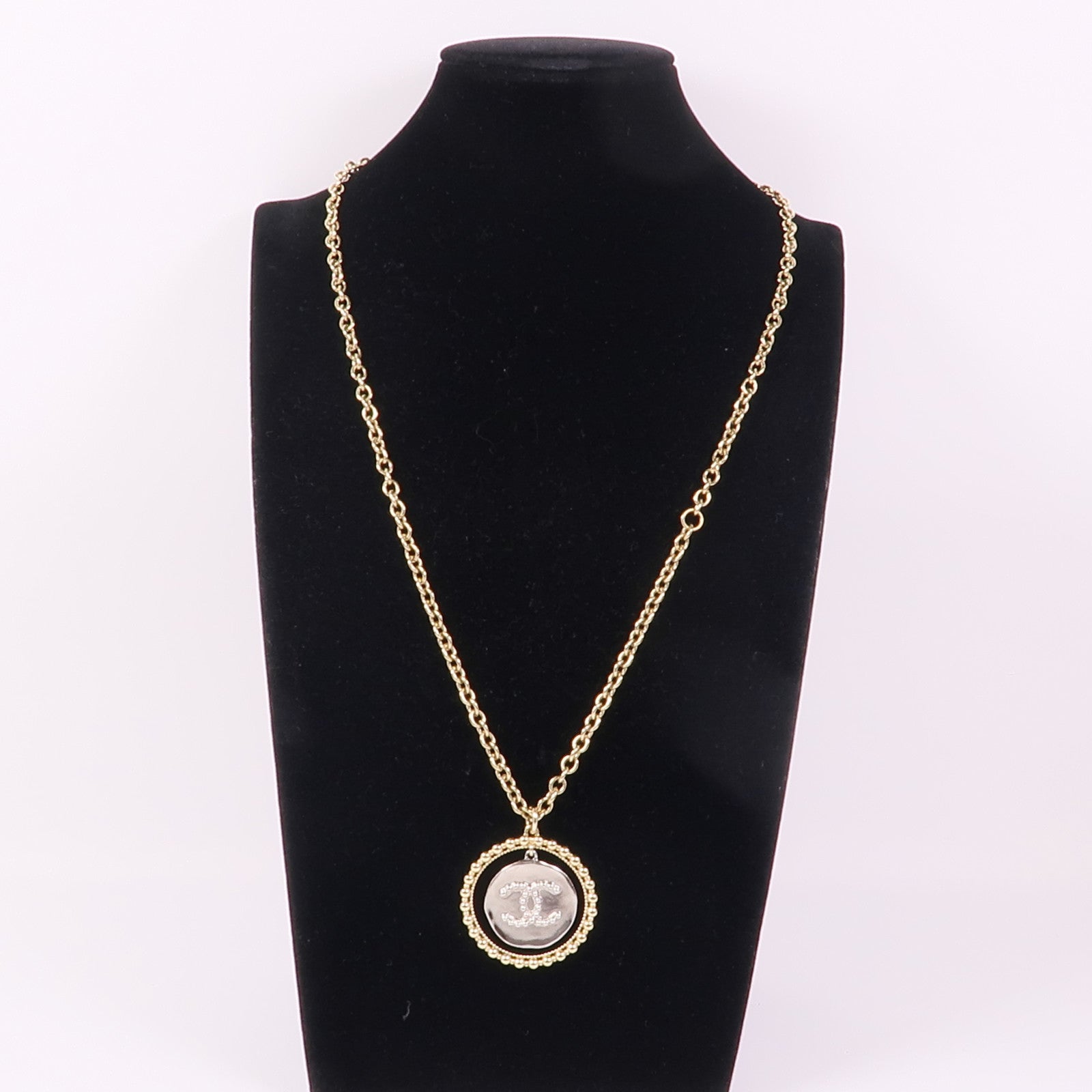 CHANEL CC Necklace Metal Gold/Silver