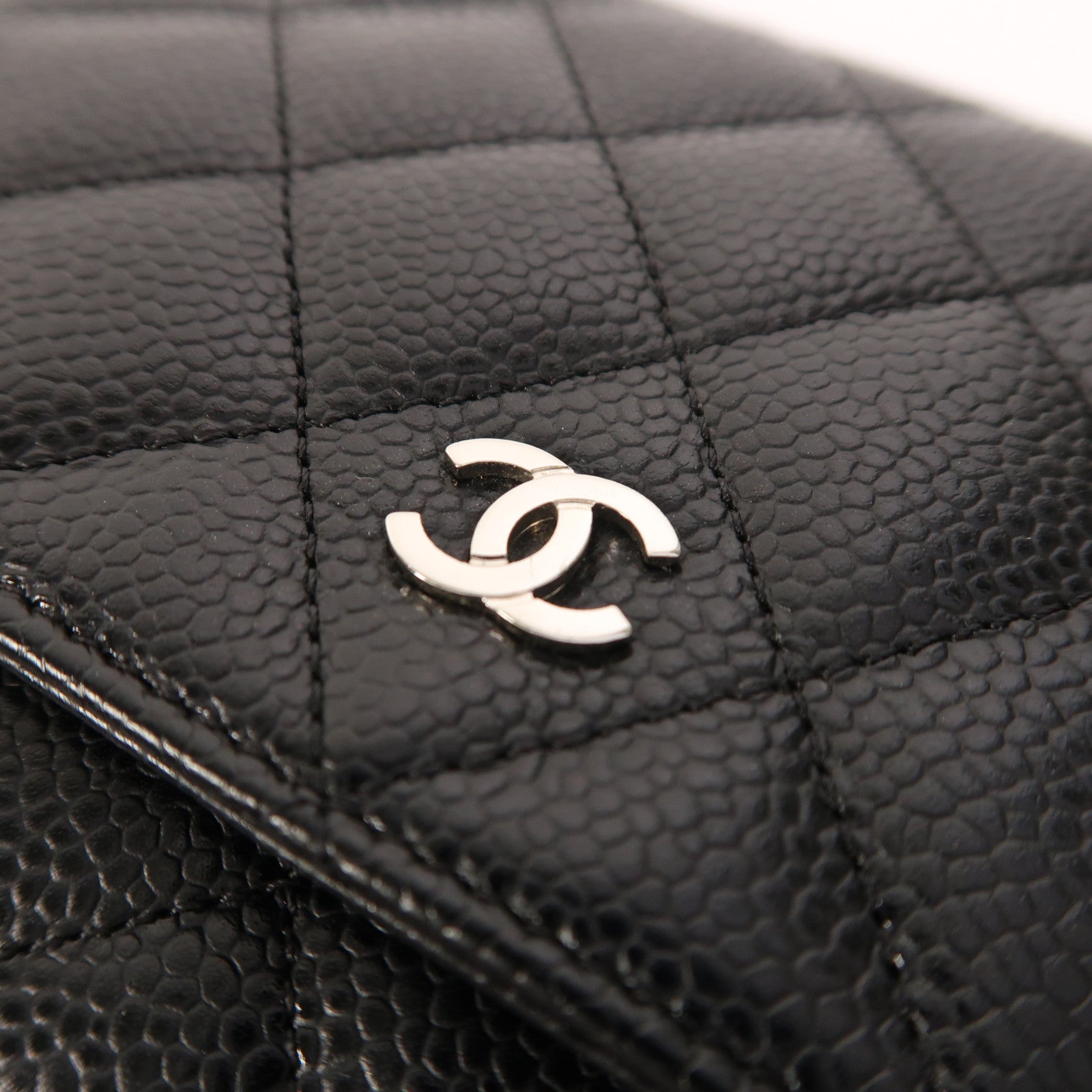 CHANEL 牛皮皮革WOC Wallet On Chain銀扣鏈帶肩背袋