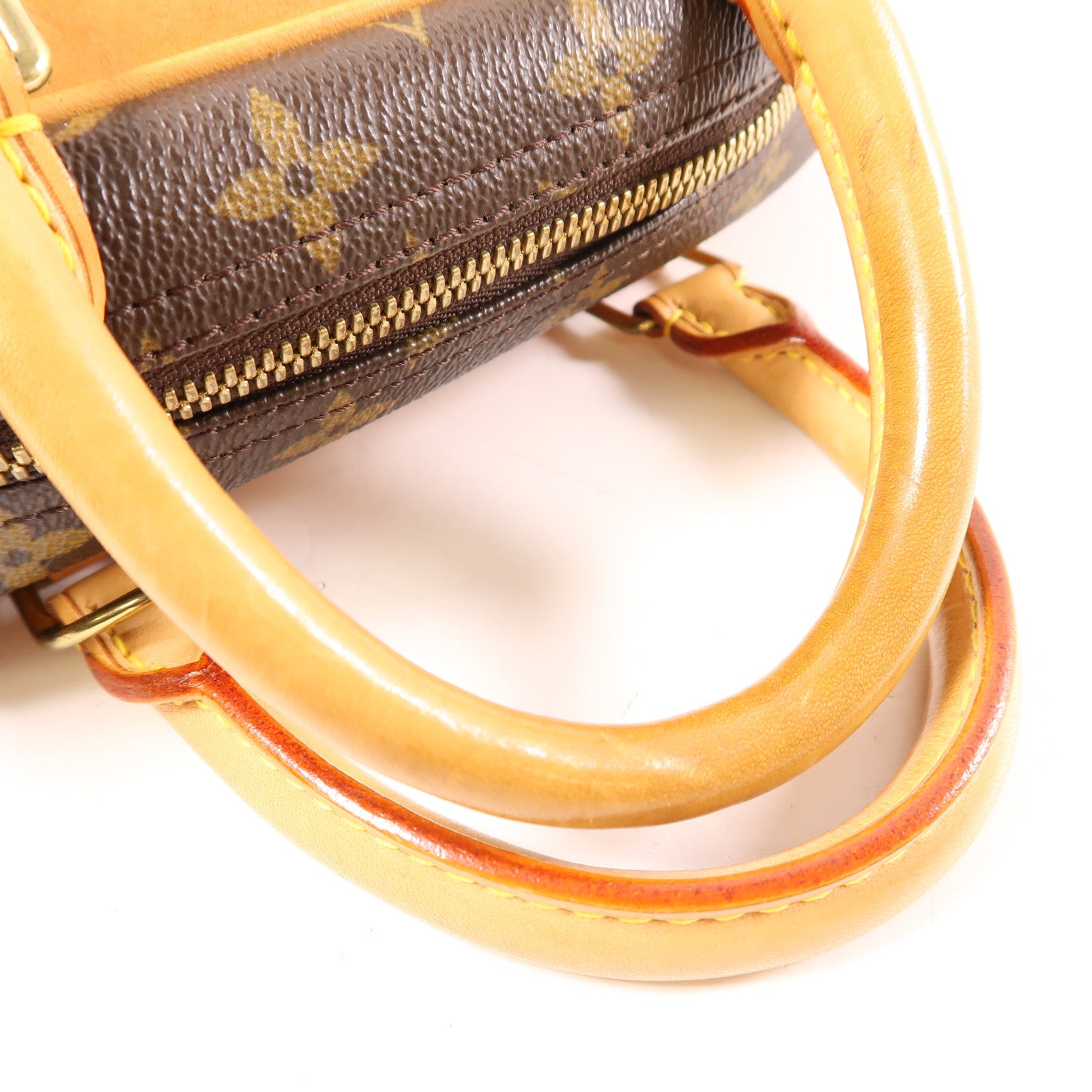 LOUIS VUITTON Monogram Trouville金扣手挽袋棕色