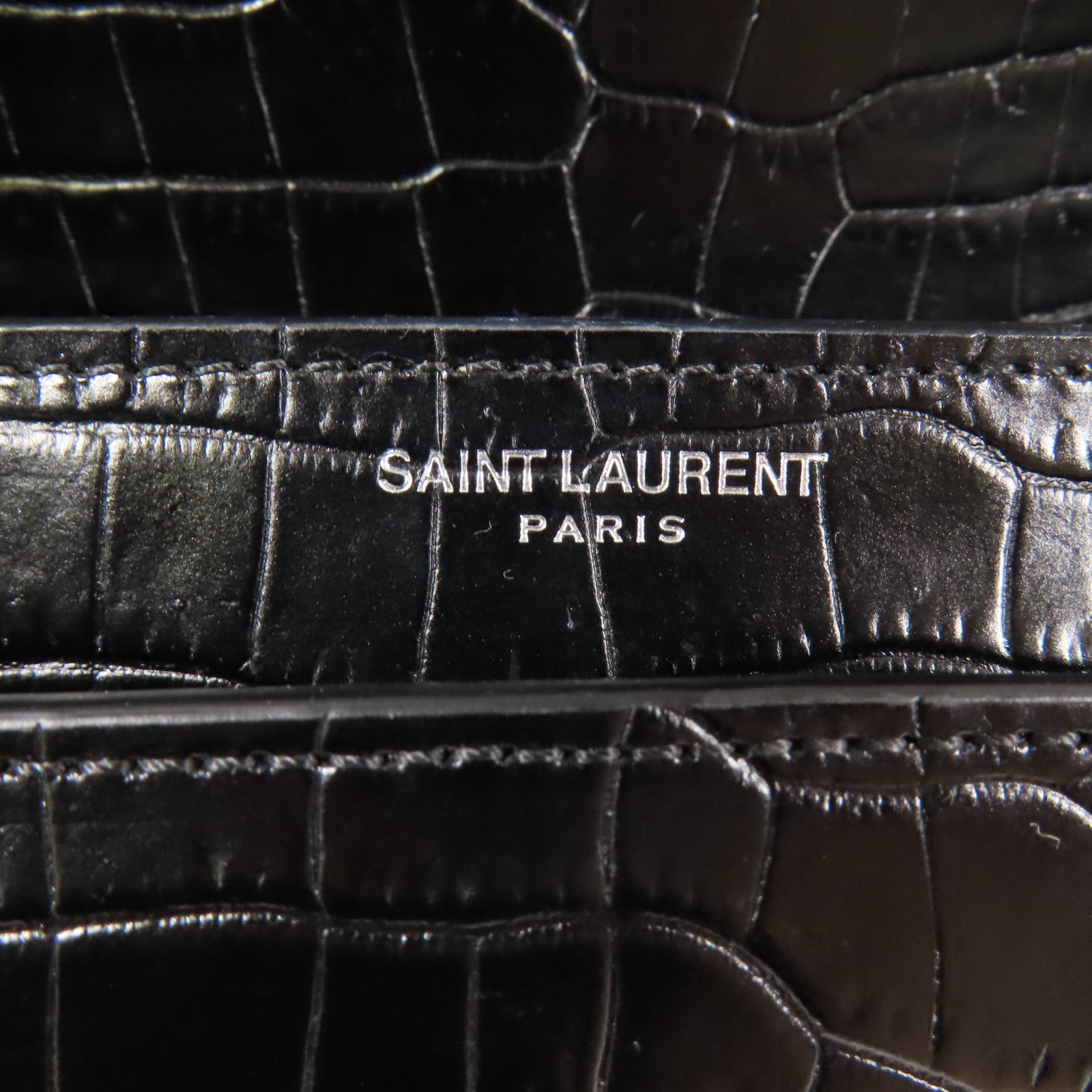 YVES SAINT LAURENT 牛皮皮革Sunset Medium銀扣鏈帶肩背袋