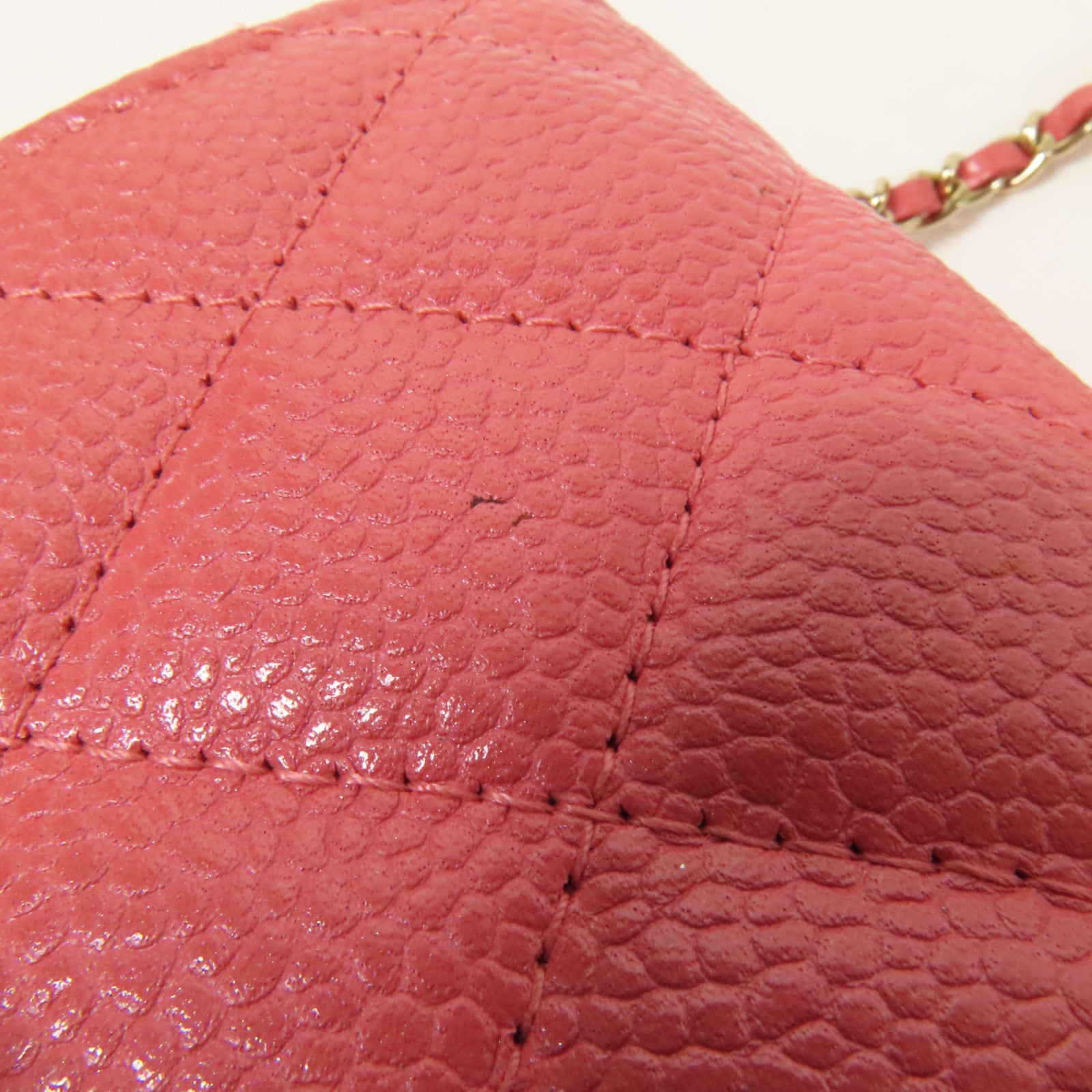 CHANEL 牛皮皮革Phone Bag金扣鏈帶肩背袋