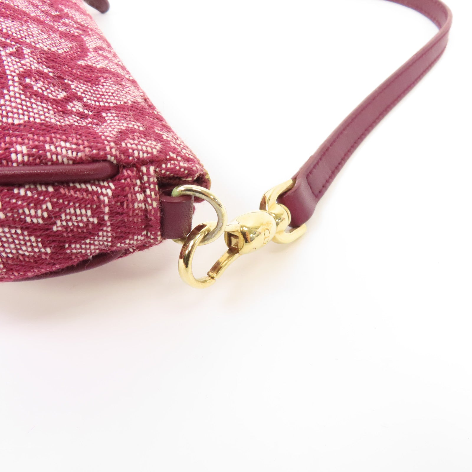 Dior 帆布Shoulder Bag金扣肩背袋紅色