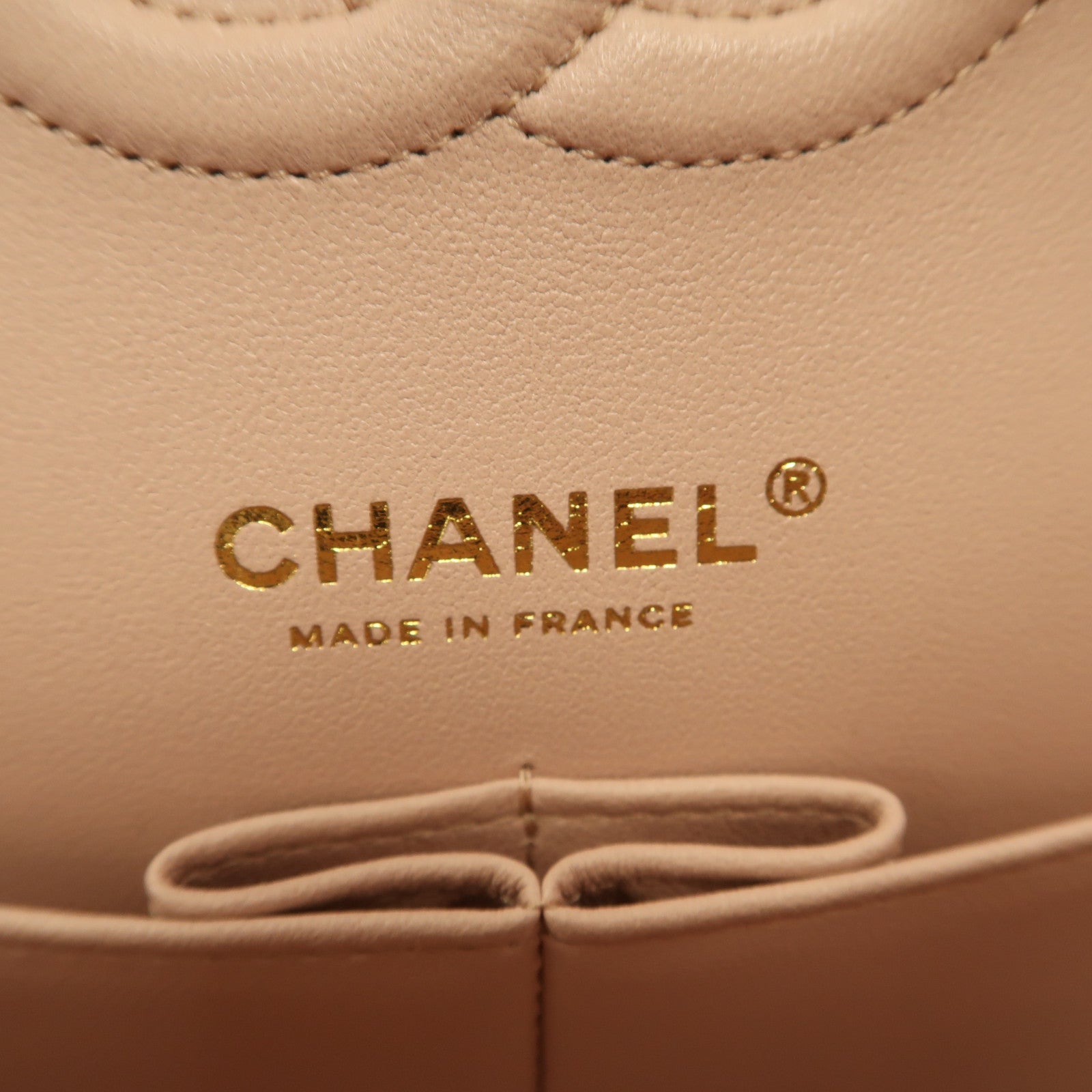 CHANEL 斜紋軟呢Classic 25金扣鏈帶肩背袋粉紅色