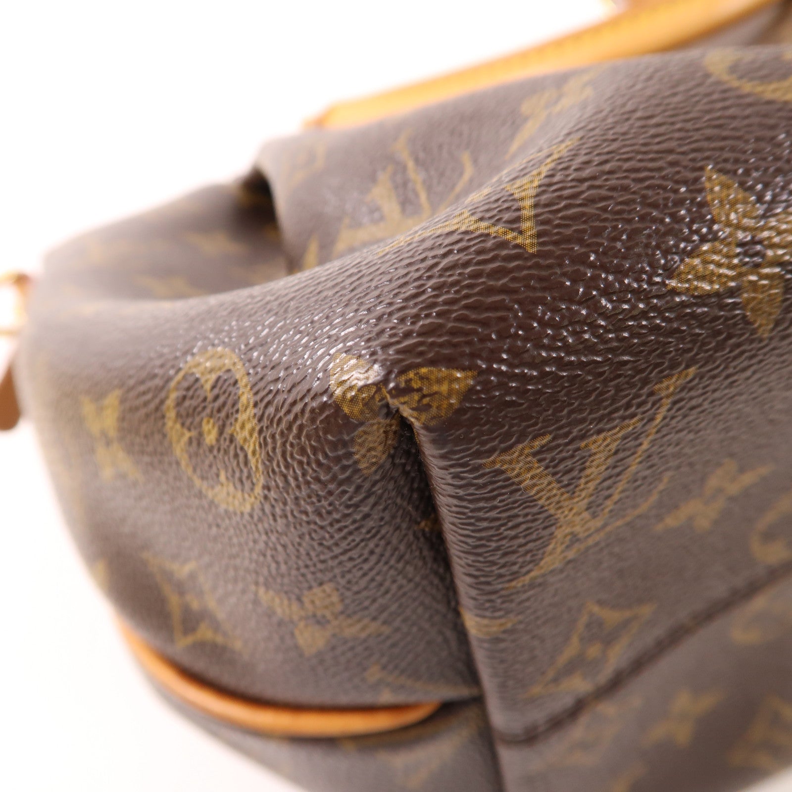 LOUIS VUITTON Monogram Turenne MM金扣手挽肩背兩用袋棕色
