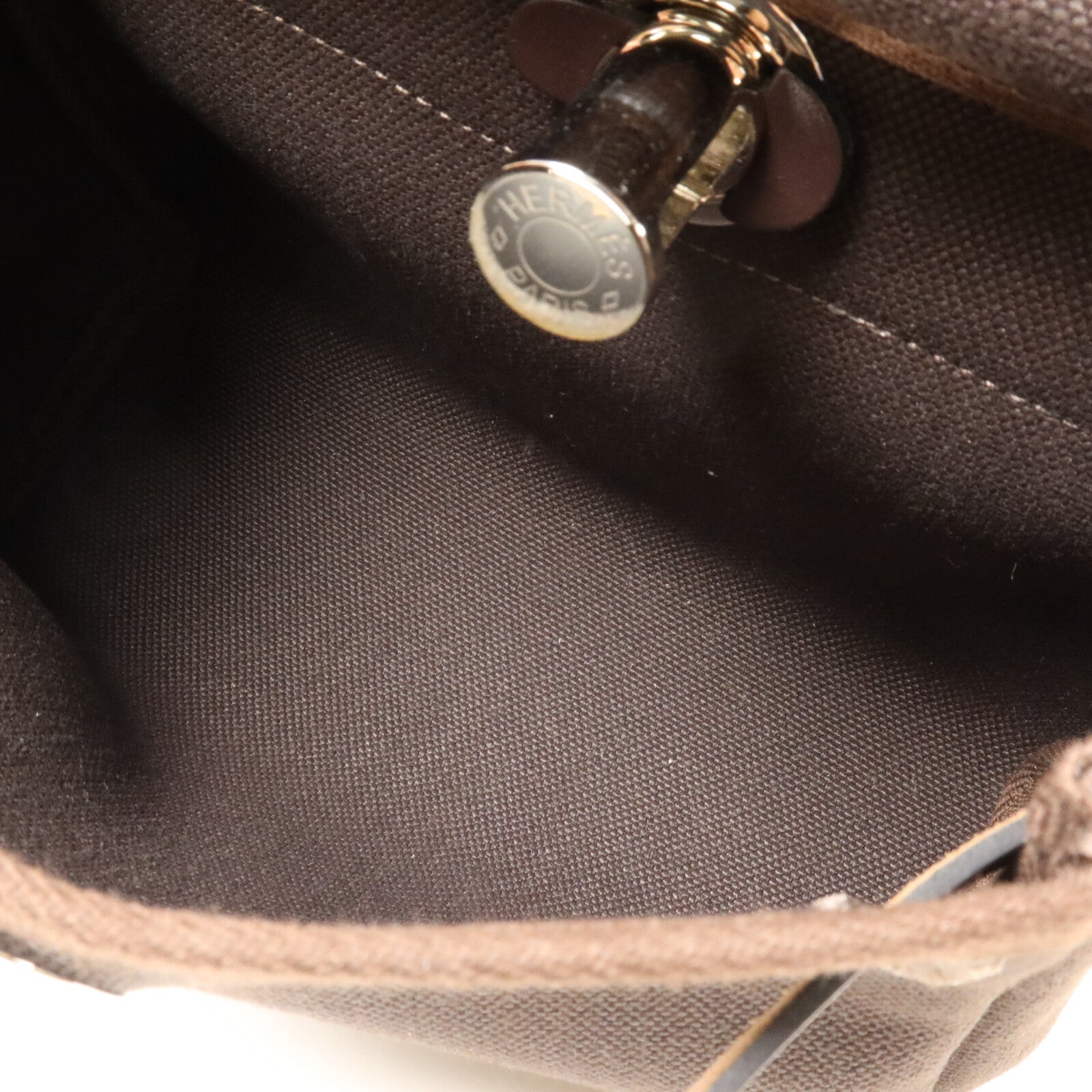 HERMES 帆布Mini Herbag肩背袋Ebene