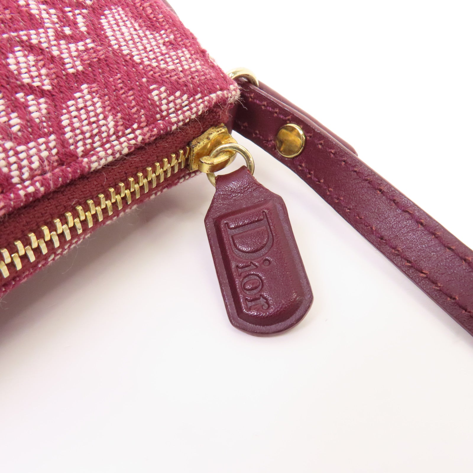 Dior 帆布Shoulder Bag金扣肩背袋紅色
