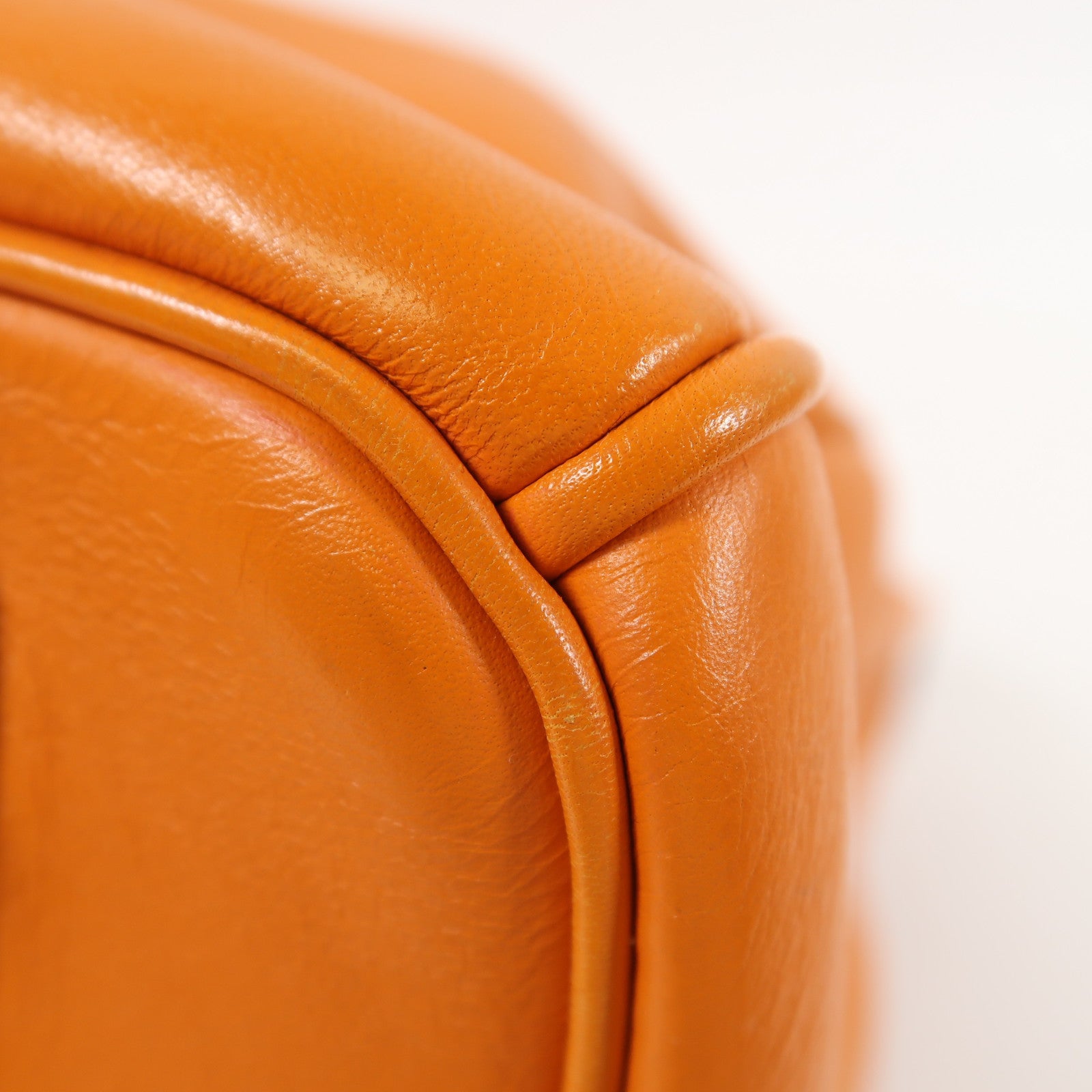 HERMES Swift皮革Birkin 35銀扣手挽袋Orange橙色