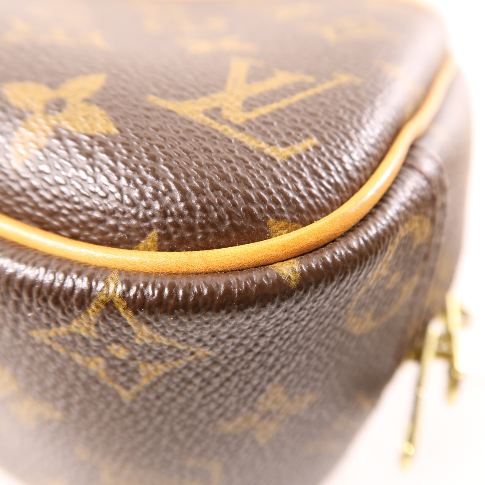 LOUIS VUITTON Monogram Trouville金扣手挽袋棕色