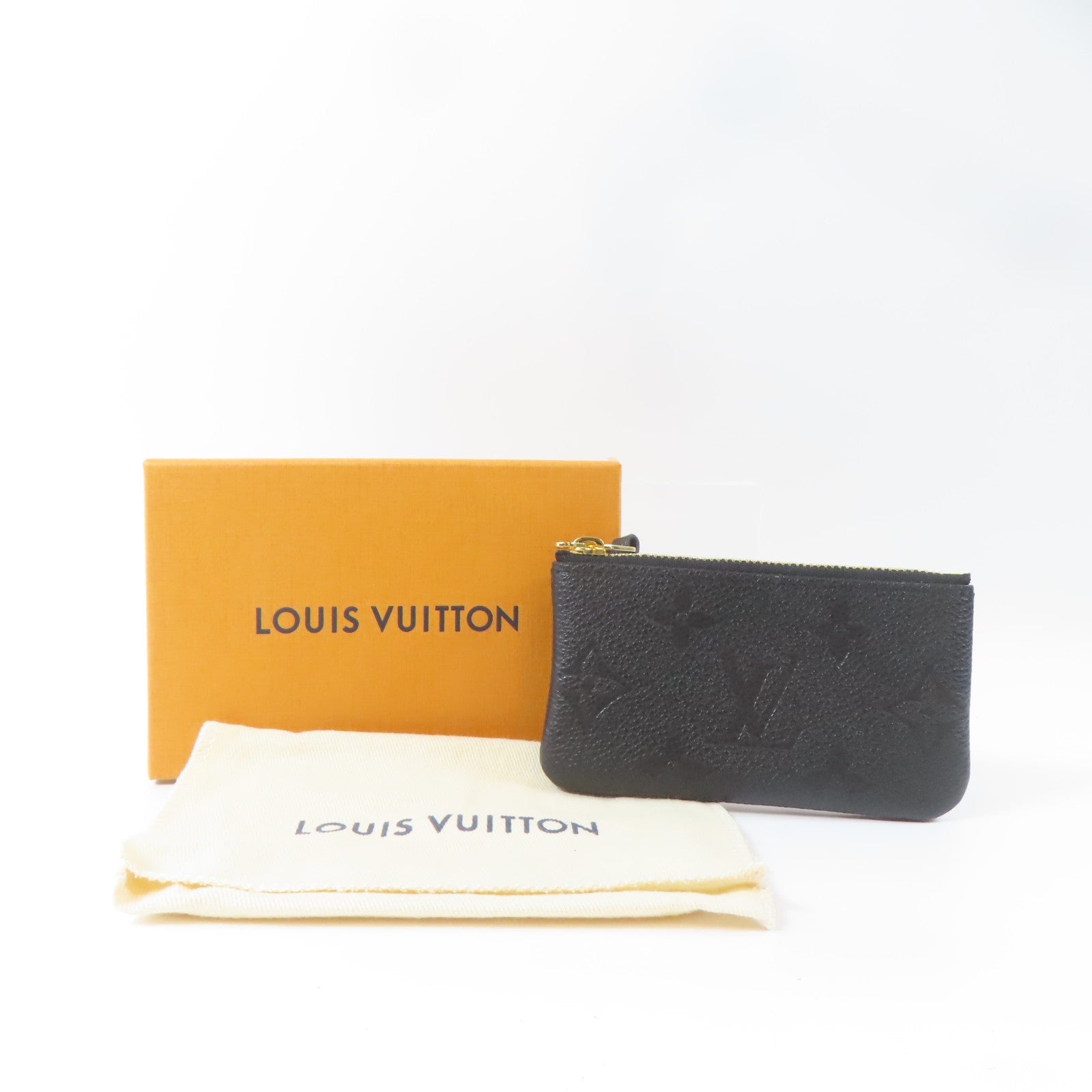 LOUIS VUITTON Monogram Empreinte Coin Case金扣零錢包黑色