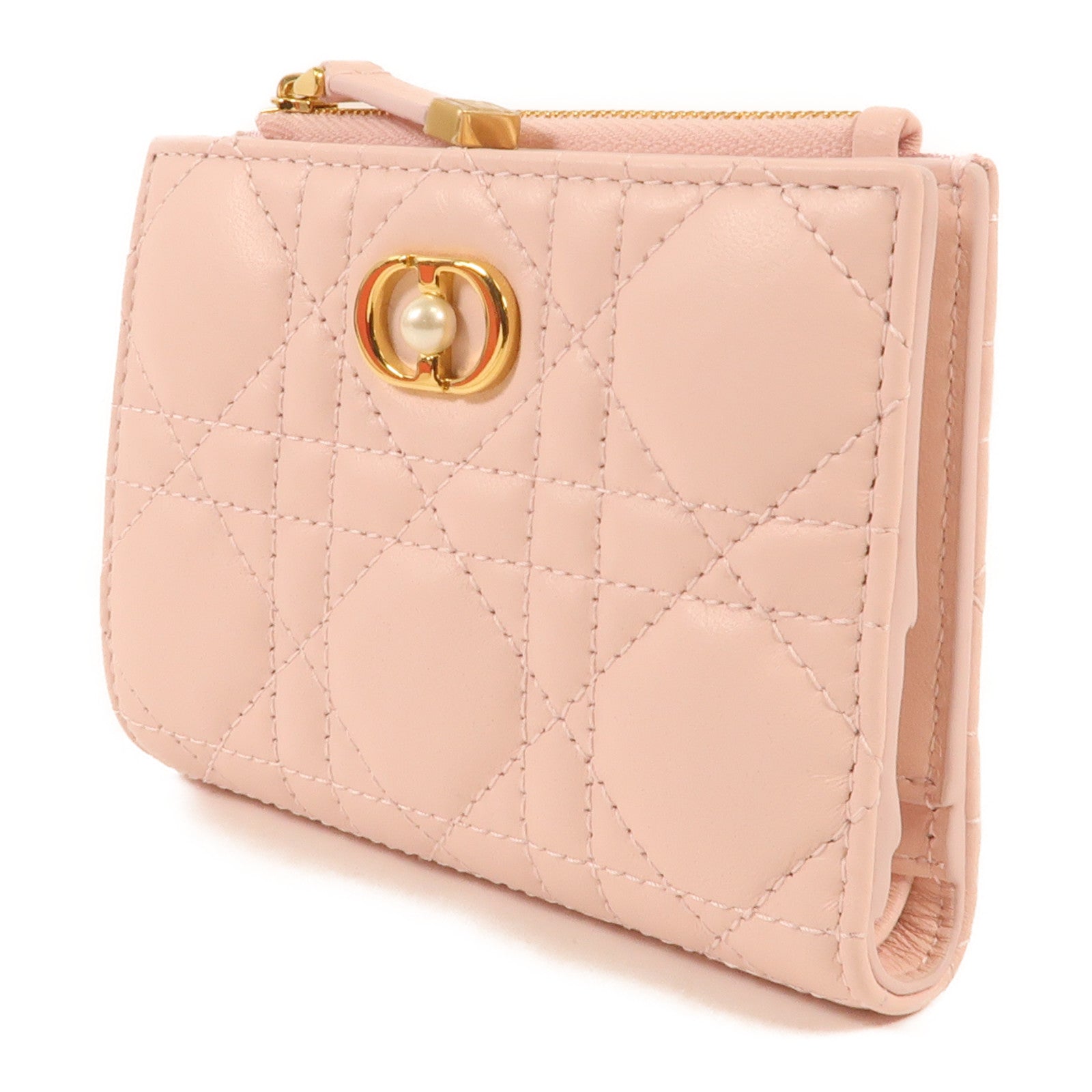 Dior 羊皮皮革Jolie Dahlia金扣錢包