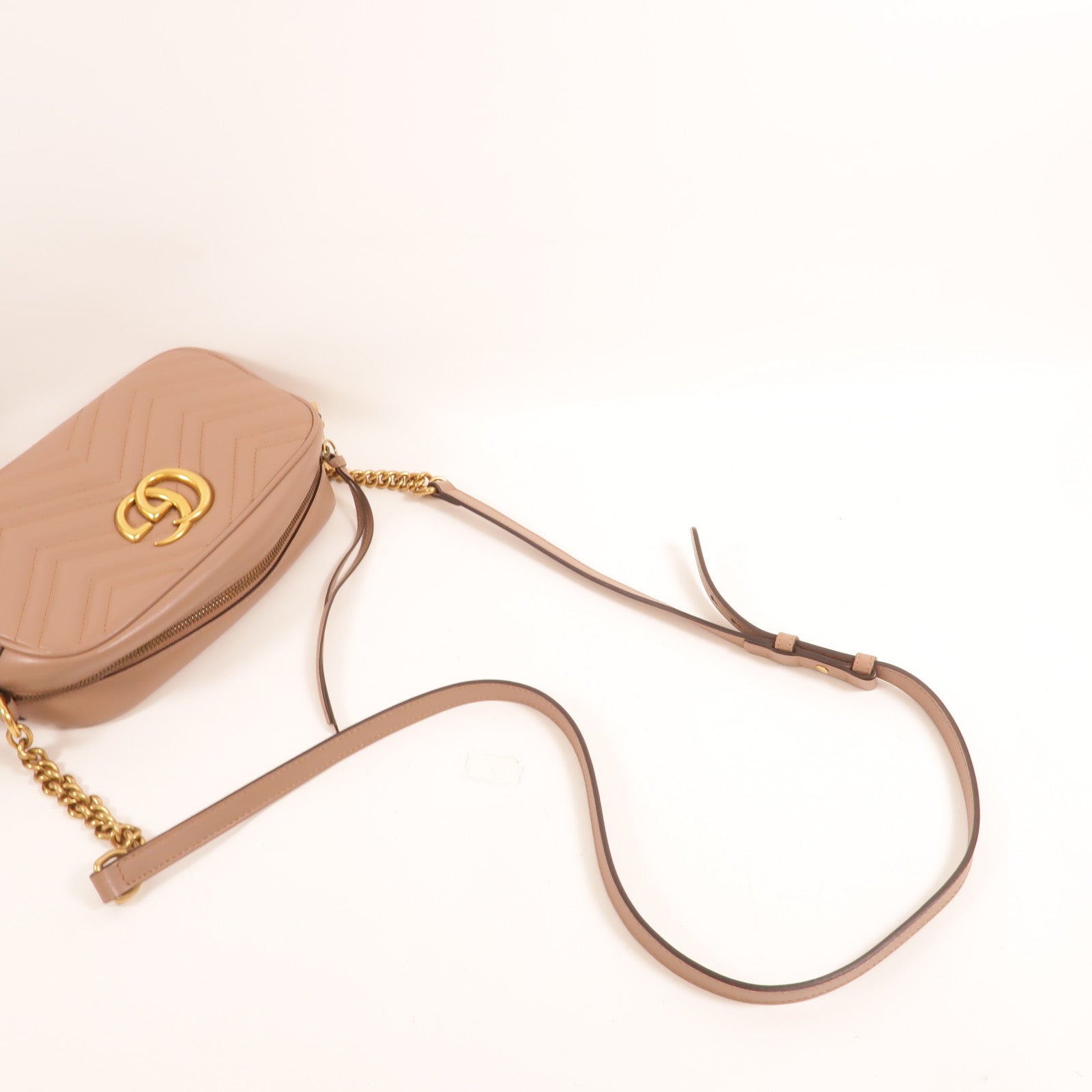 GUCCI 牛皮皮革GG Marmont Small鏈帶肩背袋