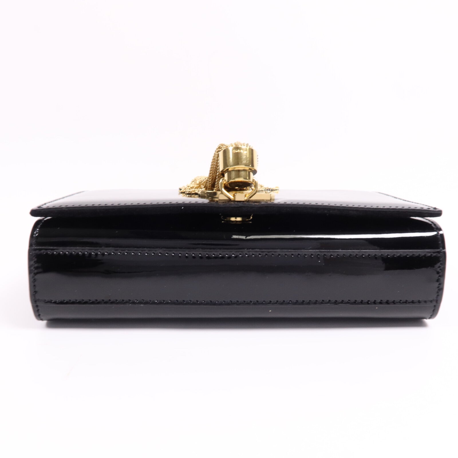 YVES SAINT LAURENT 漆皮皮革Kate Small金扣鏈帶肩背袋