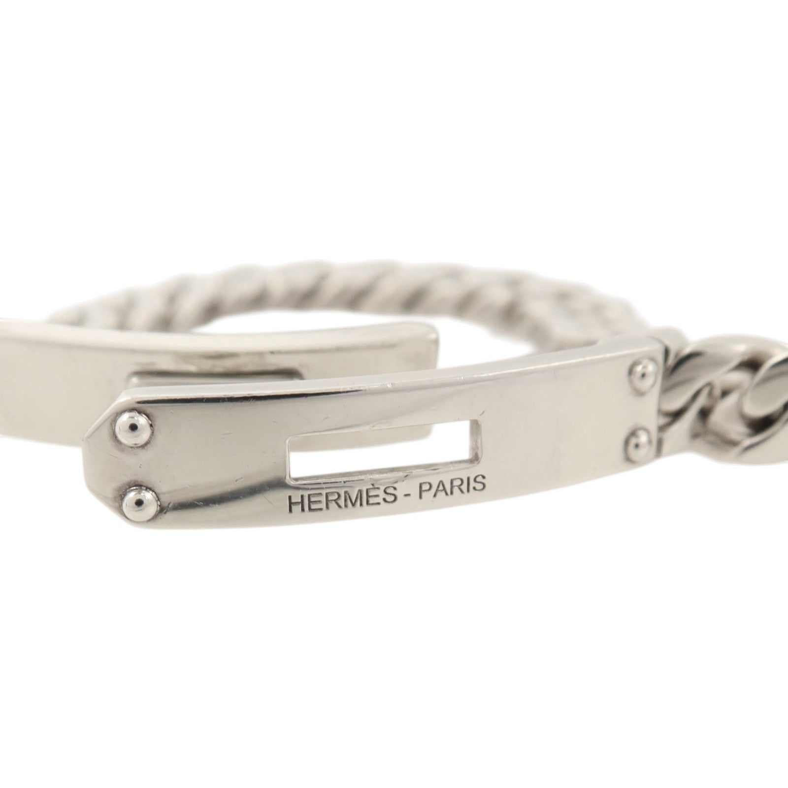 HERMES 925純銀Kelly Gourmette Bracelet SH銀扣手鏈
