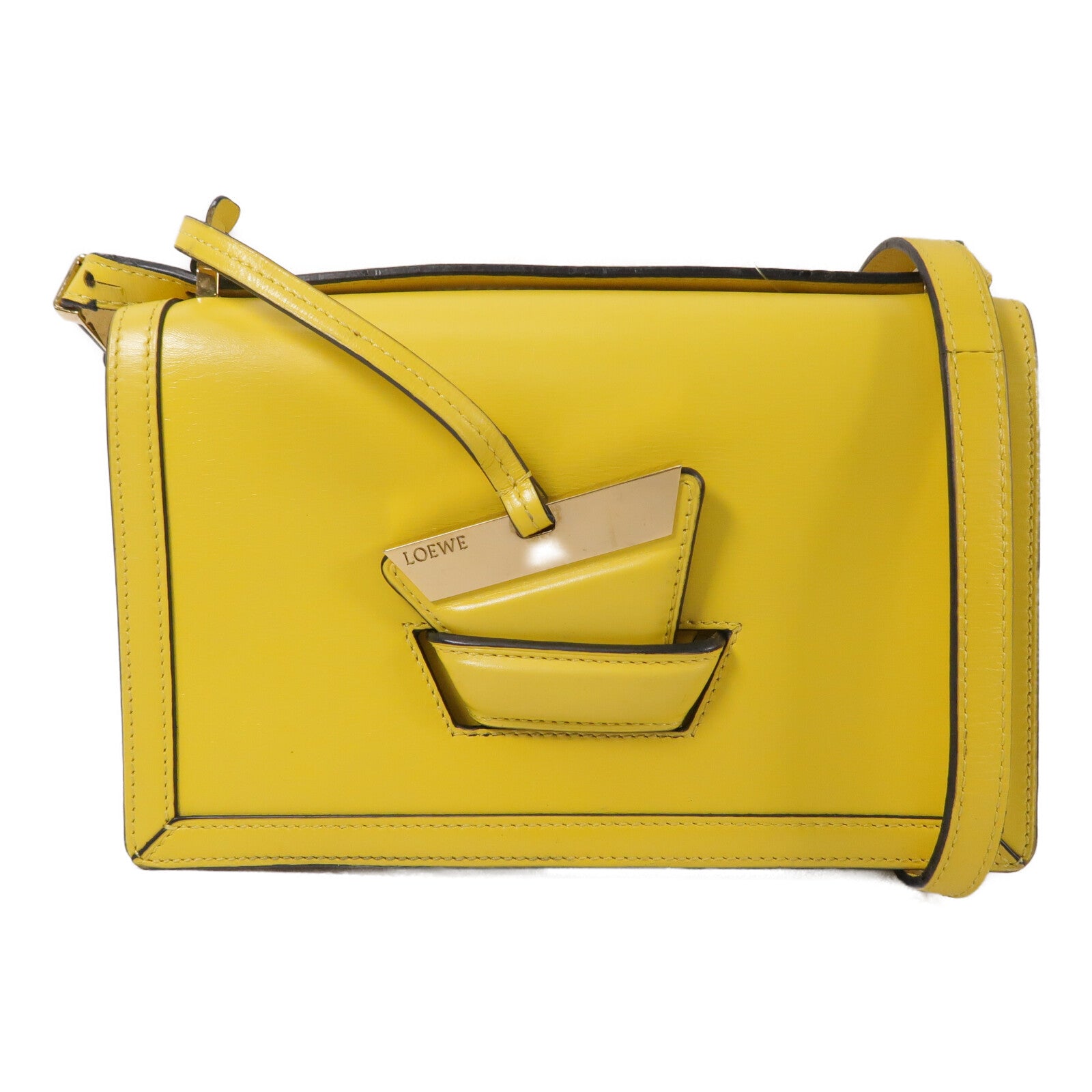 LOEWE 牛皮皮革Barcelona Bag肩背袋