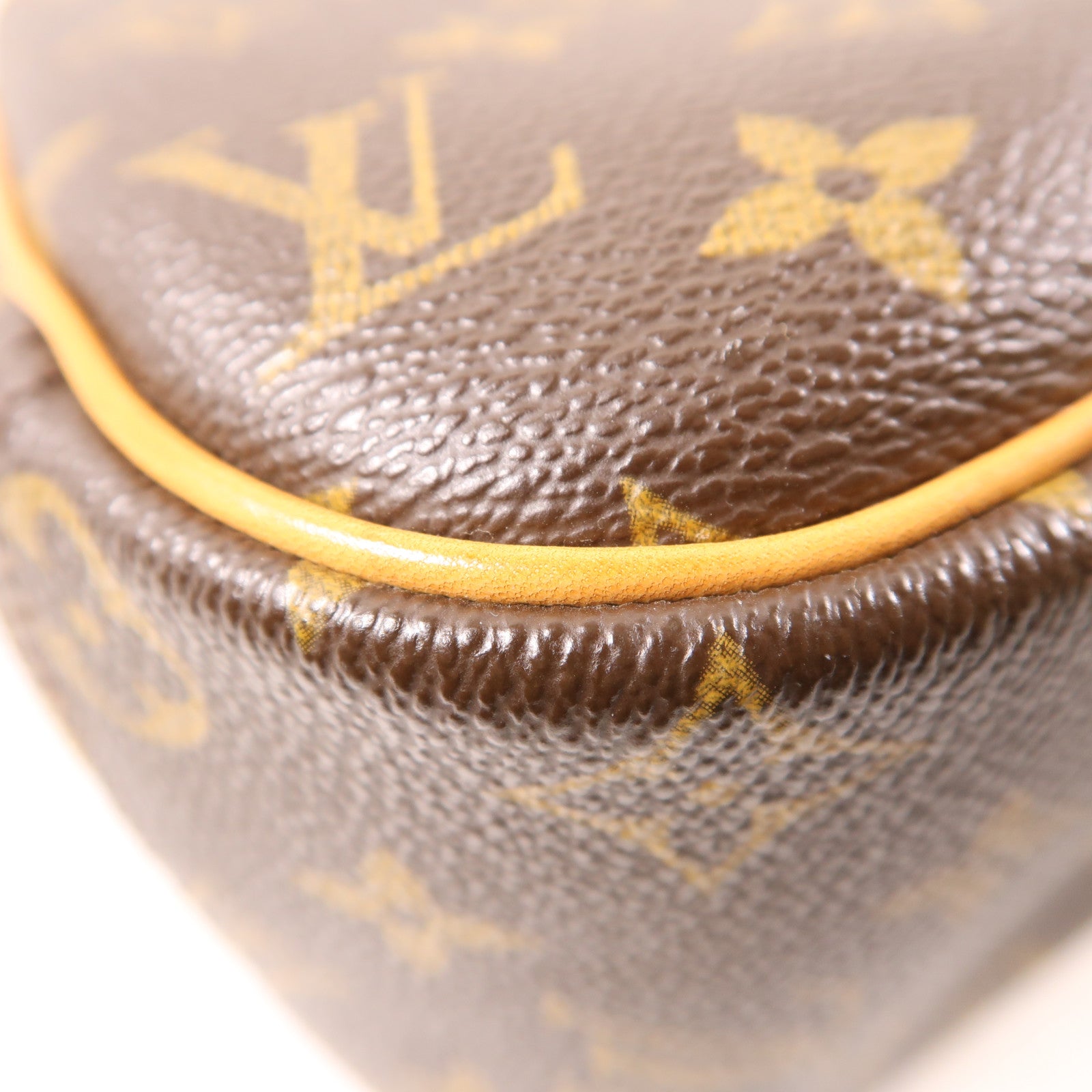 LOUIS VUITTON Monogram Trouville金扣手挽袋棕色