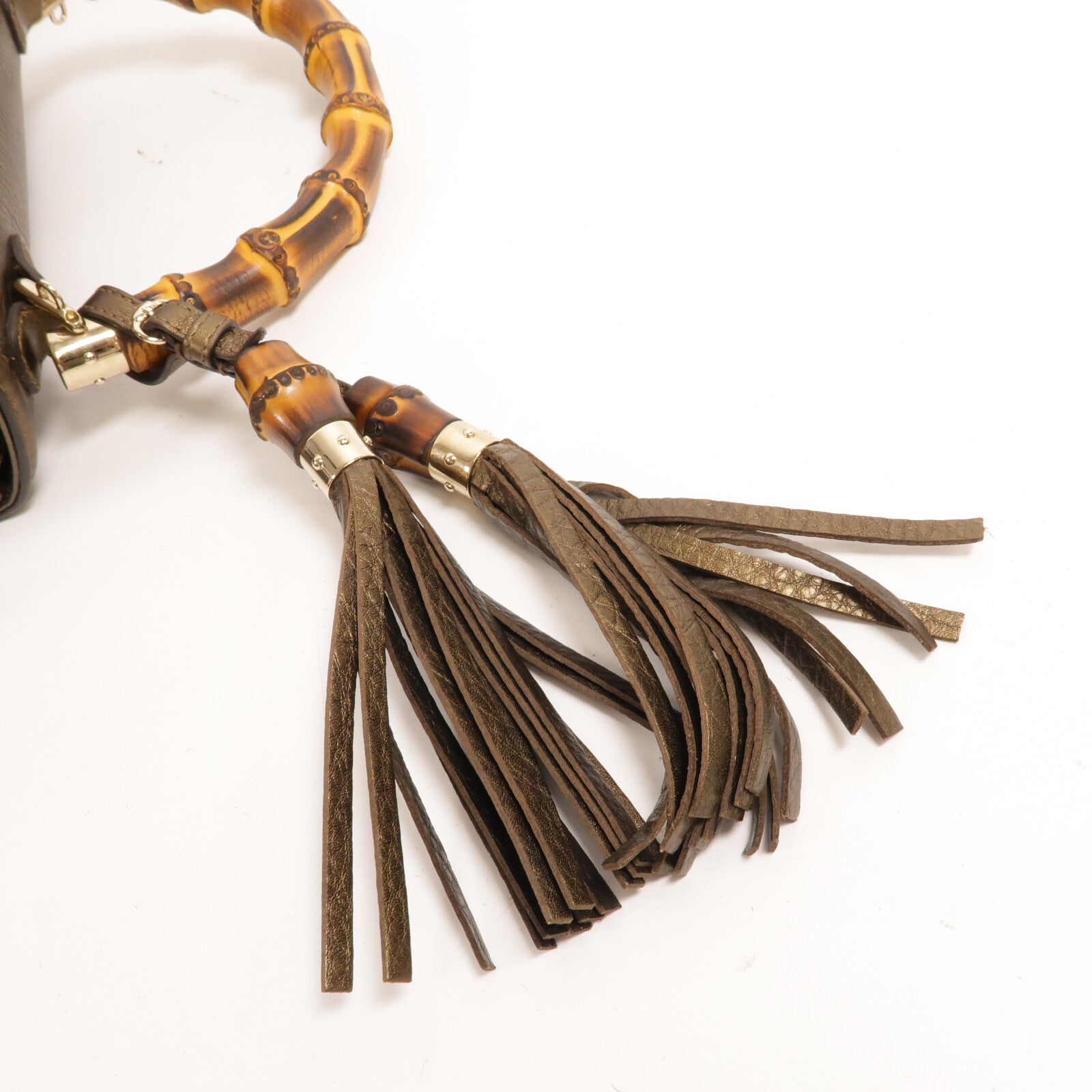 GUCCI 牛皮皮革New Bamboo With Top Handle手挽肩背兩用袋
