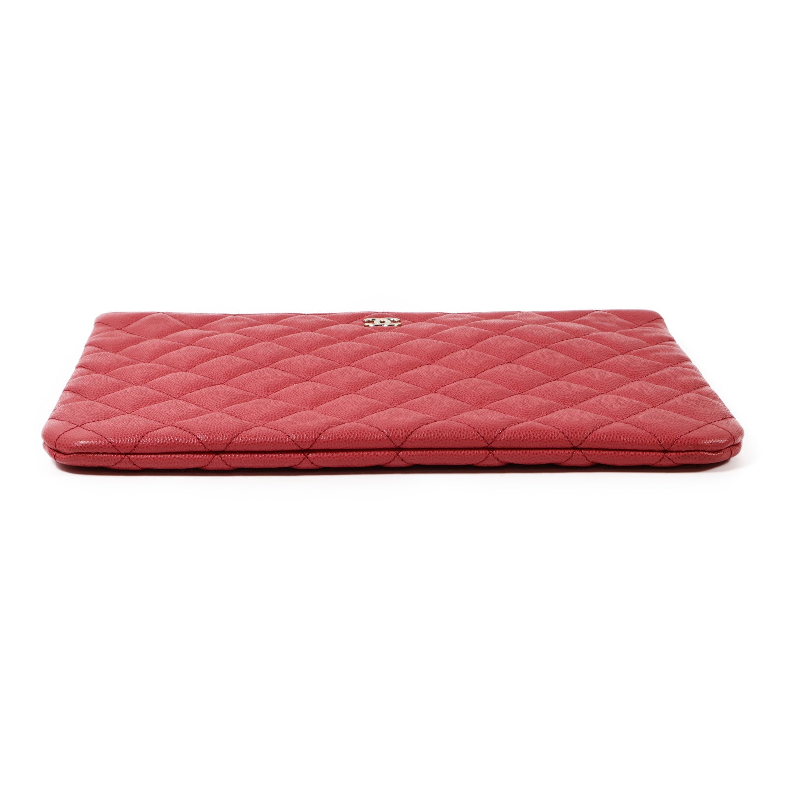 CHANEL 牛皮皮革Pouch金扣手拿包