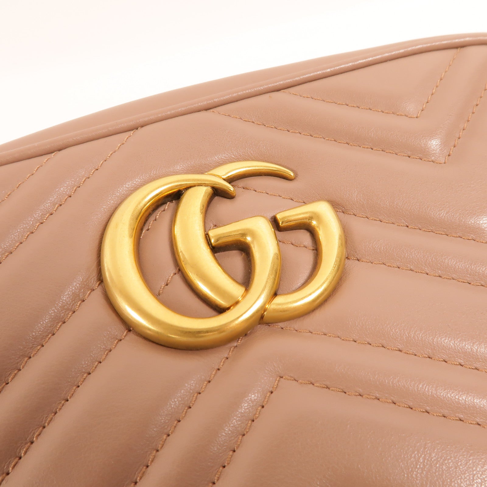 GUCCI 牛皮皮革GG Marmont Small鏈帶肩背袋