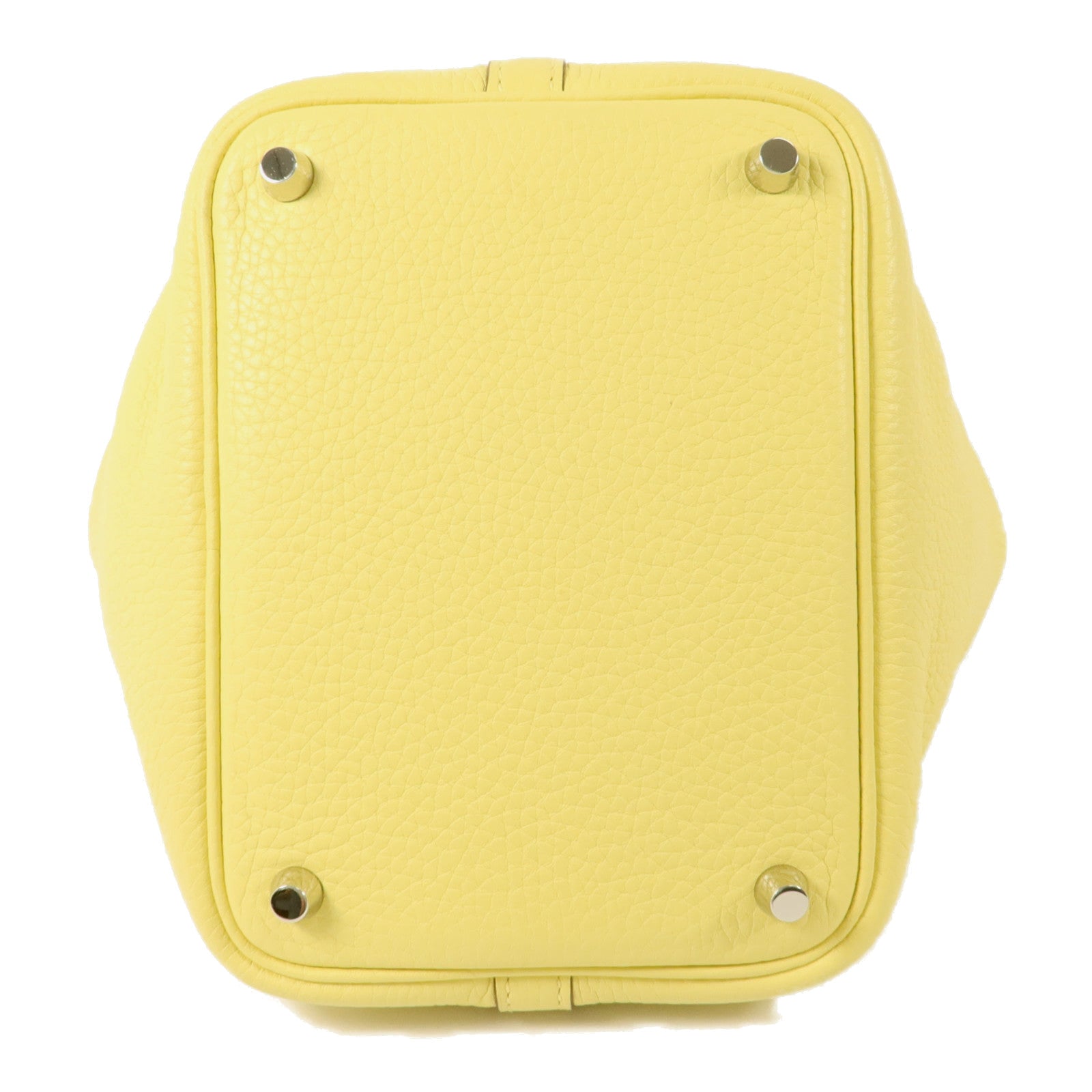 HERMES Clemence皮革Picotin PM手挽袋Jaune Poussin