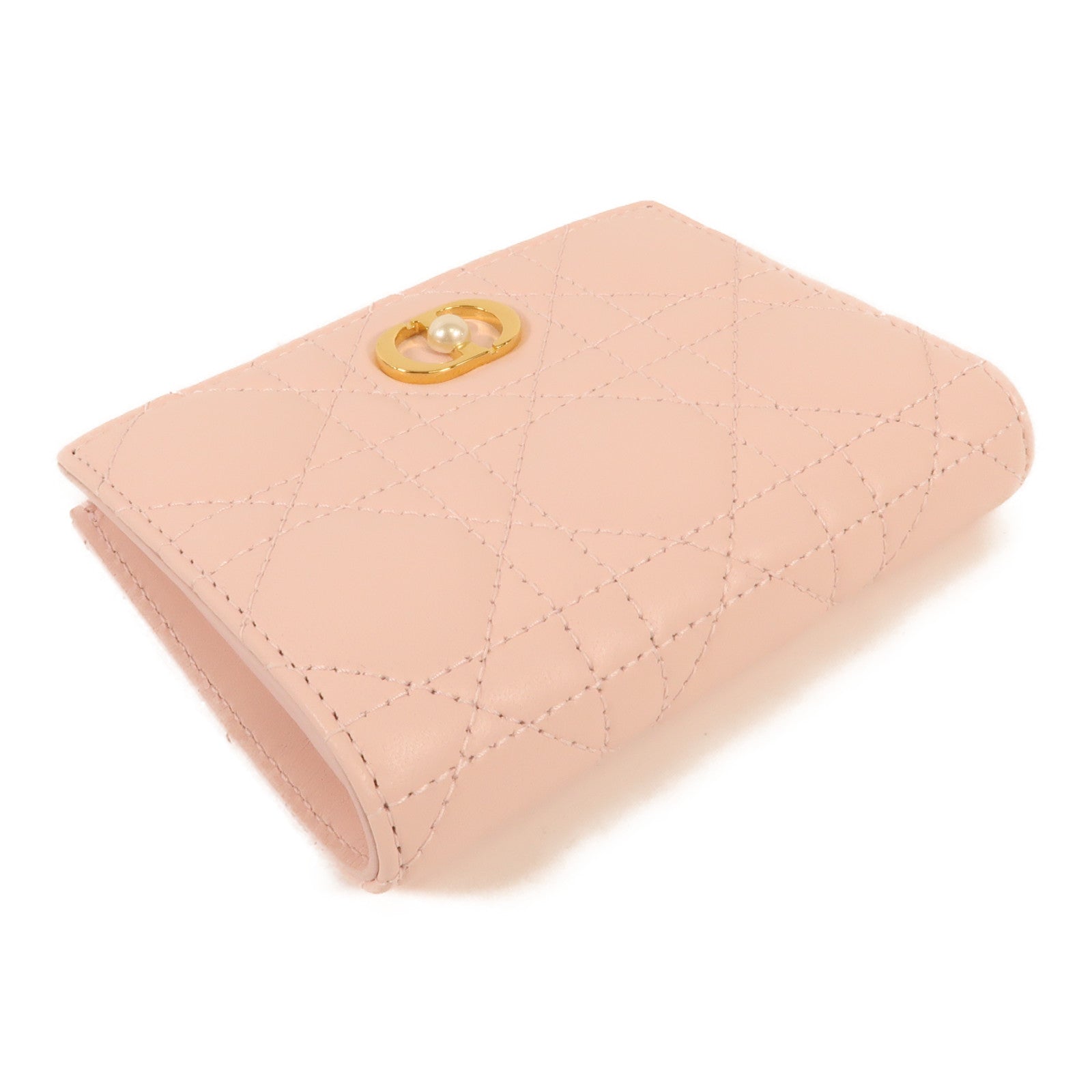 Dior 羊皮皮革Jolie Dahlia金扣錢包