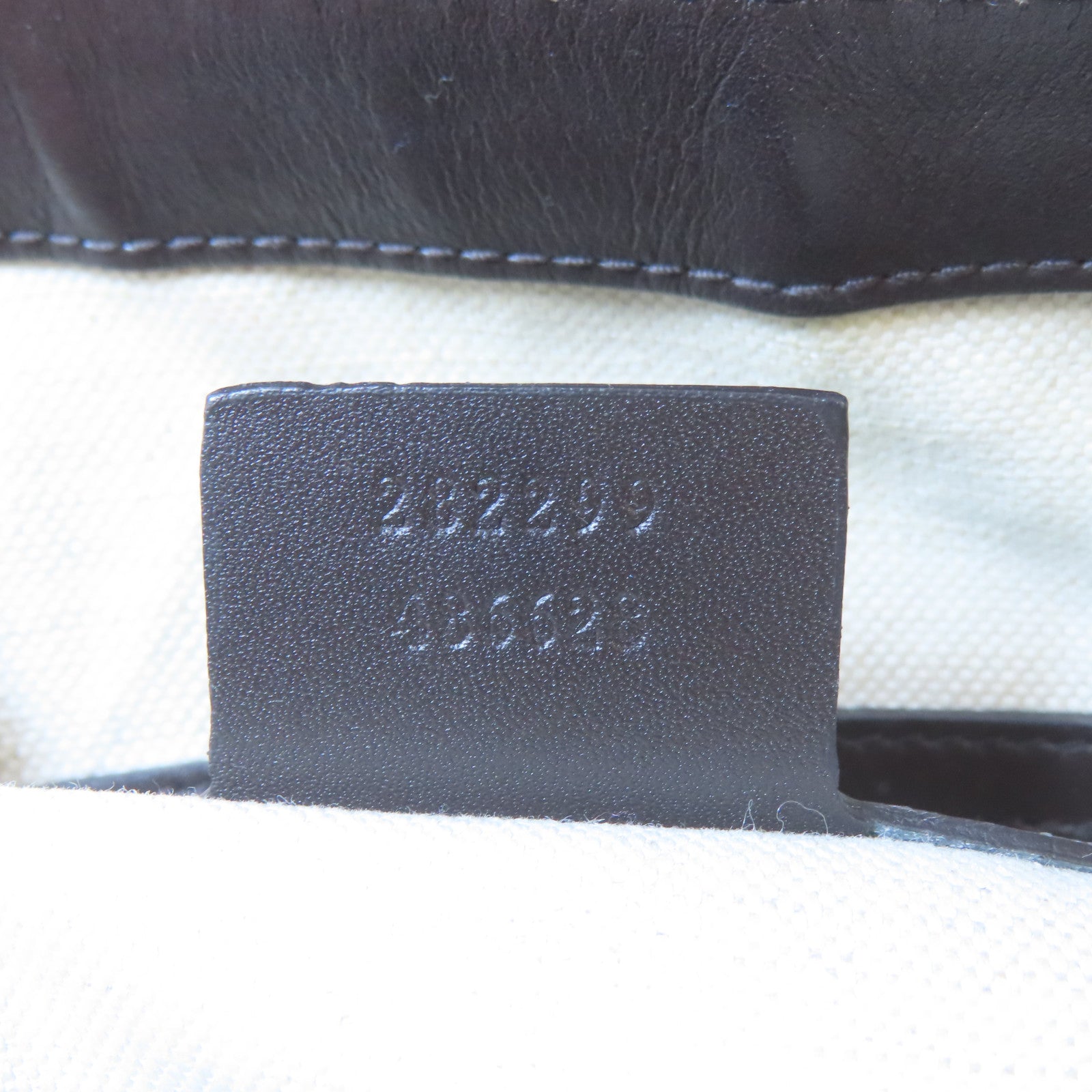 GUCCI 帆布Scarlett金扣手挽肩背兩用袋啡色