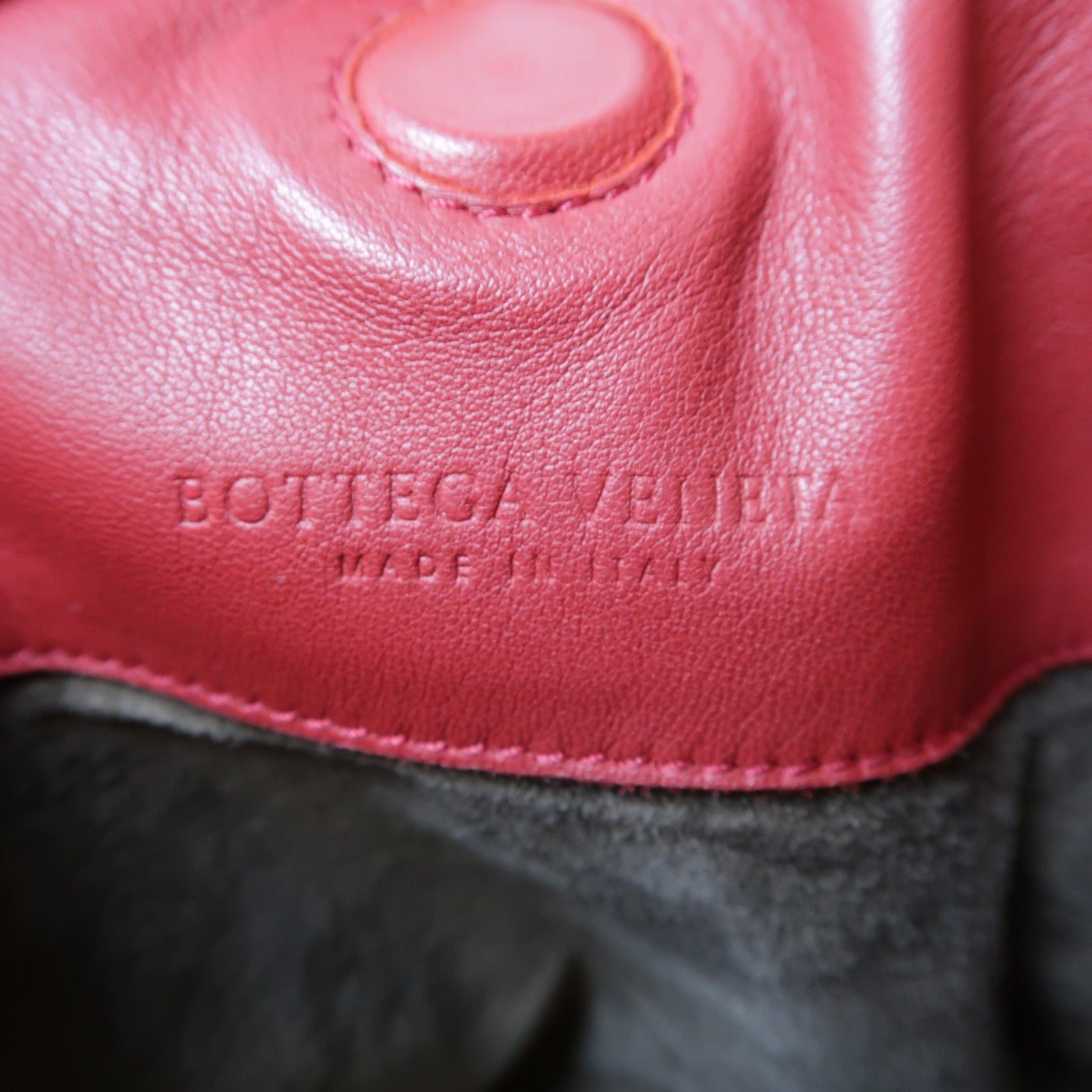 BOTTEGA VENETA 織紋皮革Campana Shoulder Bag肩背袋紅色