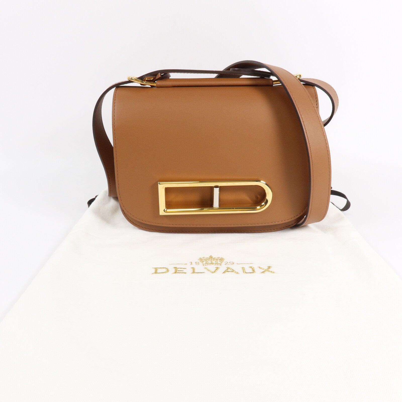 Delvaux 牛皮皮革Lingot Small肩背袋