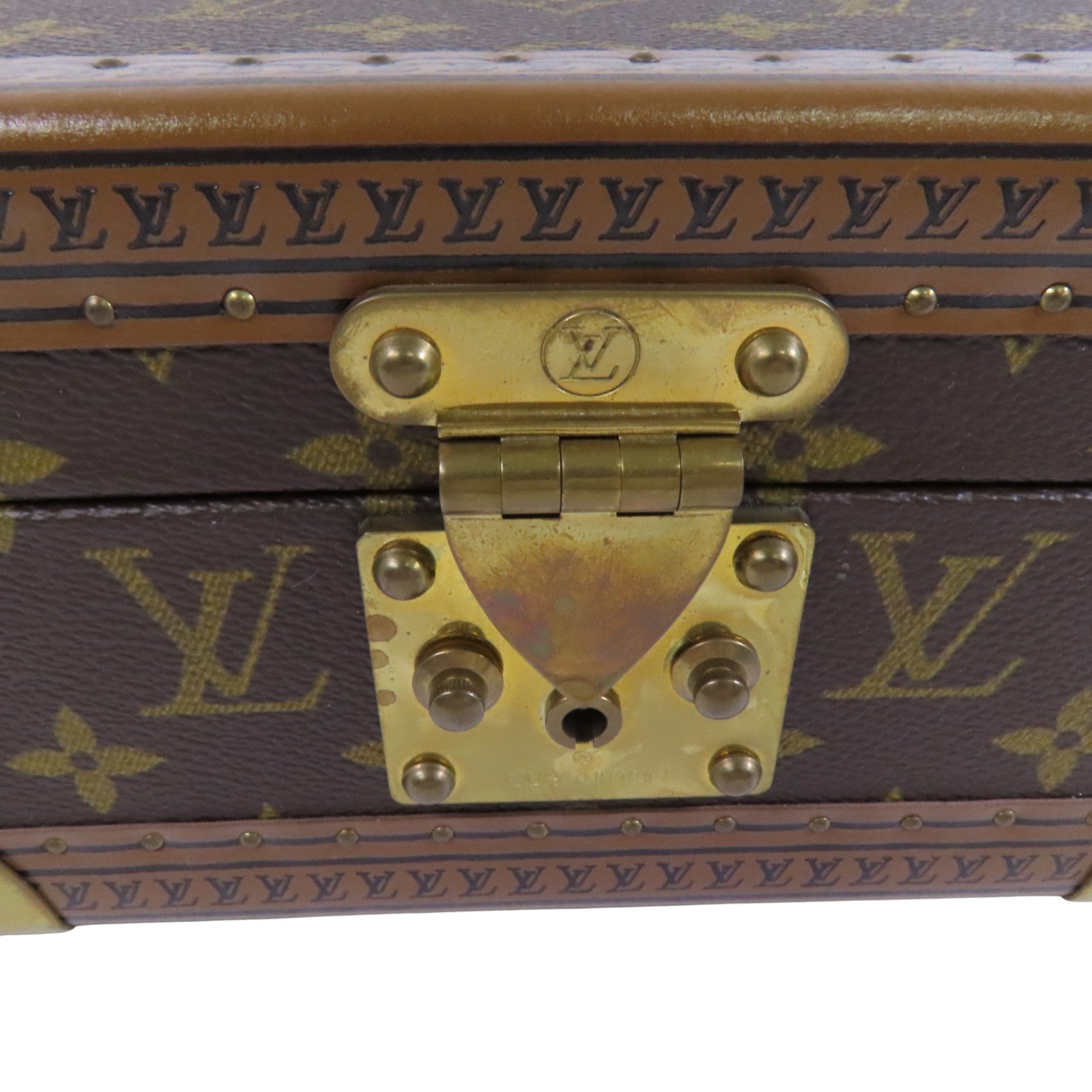 LOUIS VUITTON Monogram Coffret Tresor Box20金扣經典手提箱