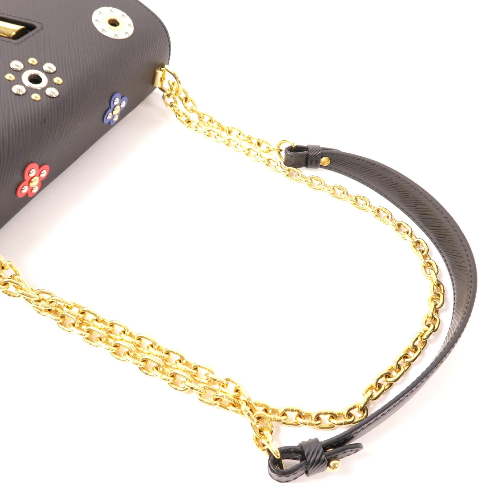 LOUIS VUITTON Epi Mechanical Flowers Twist金扣肩背袋