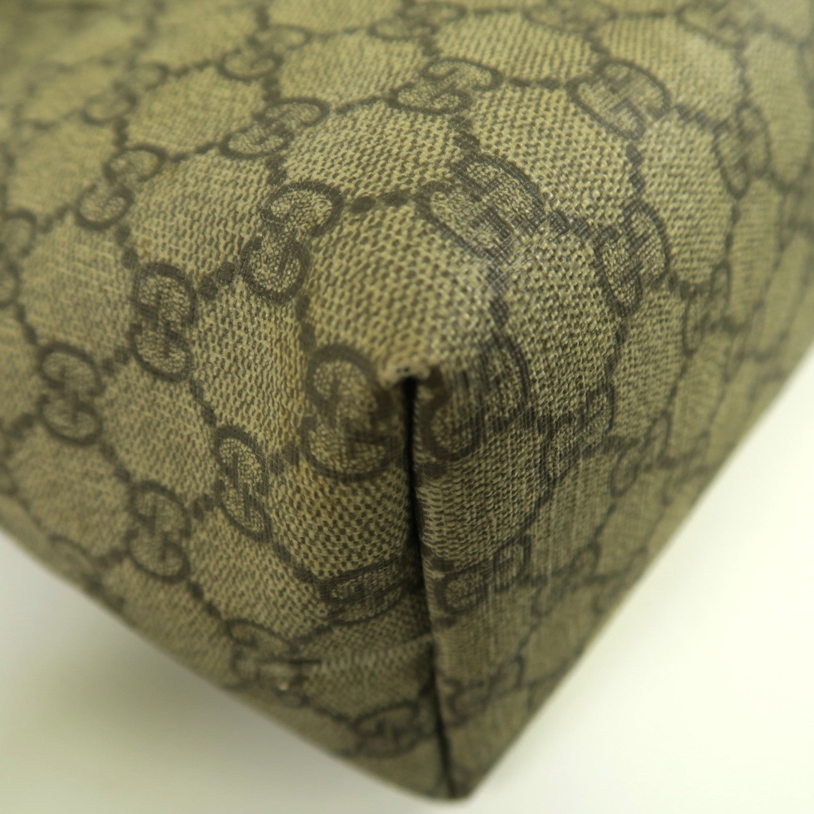 GUCCI 【激減優惠】塗層帆布Tote Bag銀扣手挽袋啡色