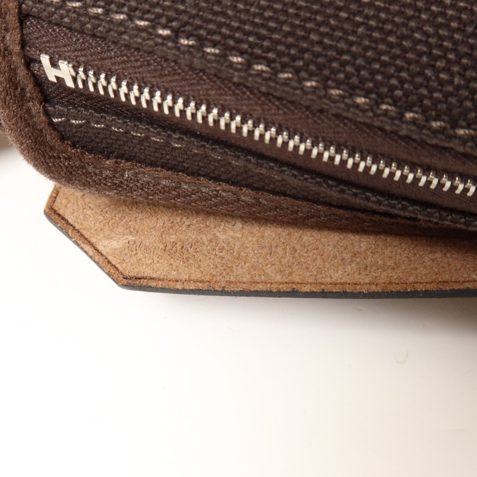 HERMES 帆布Mini Herbag肩背袋Ebene